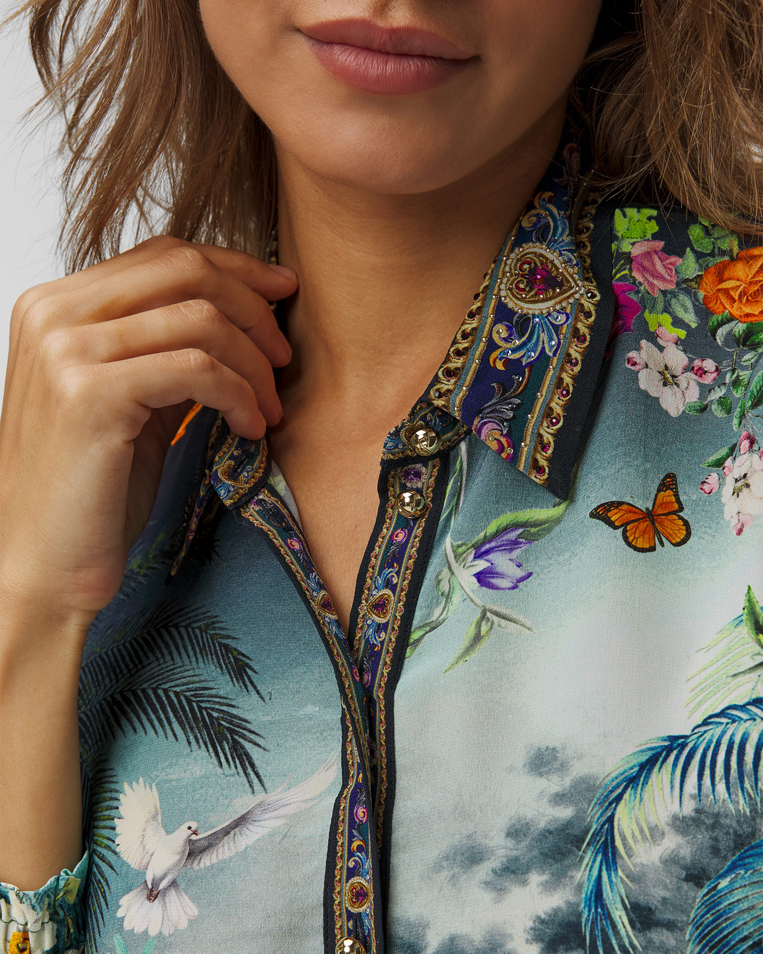 Rochie de mătase pentru femei Camilla Basked in Baroque