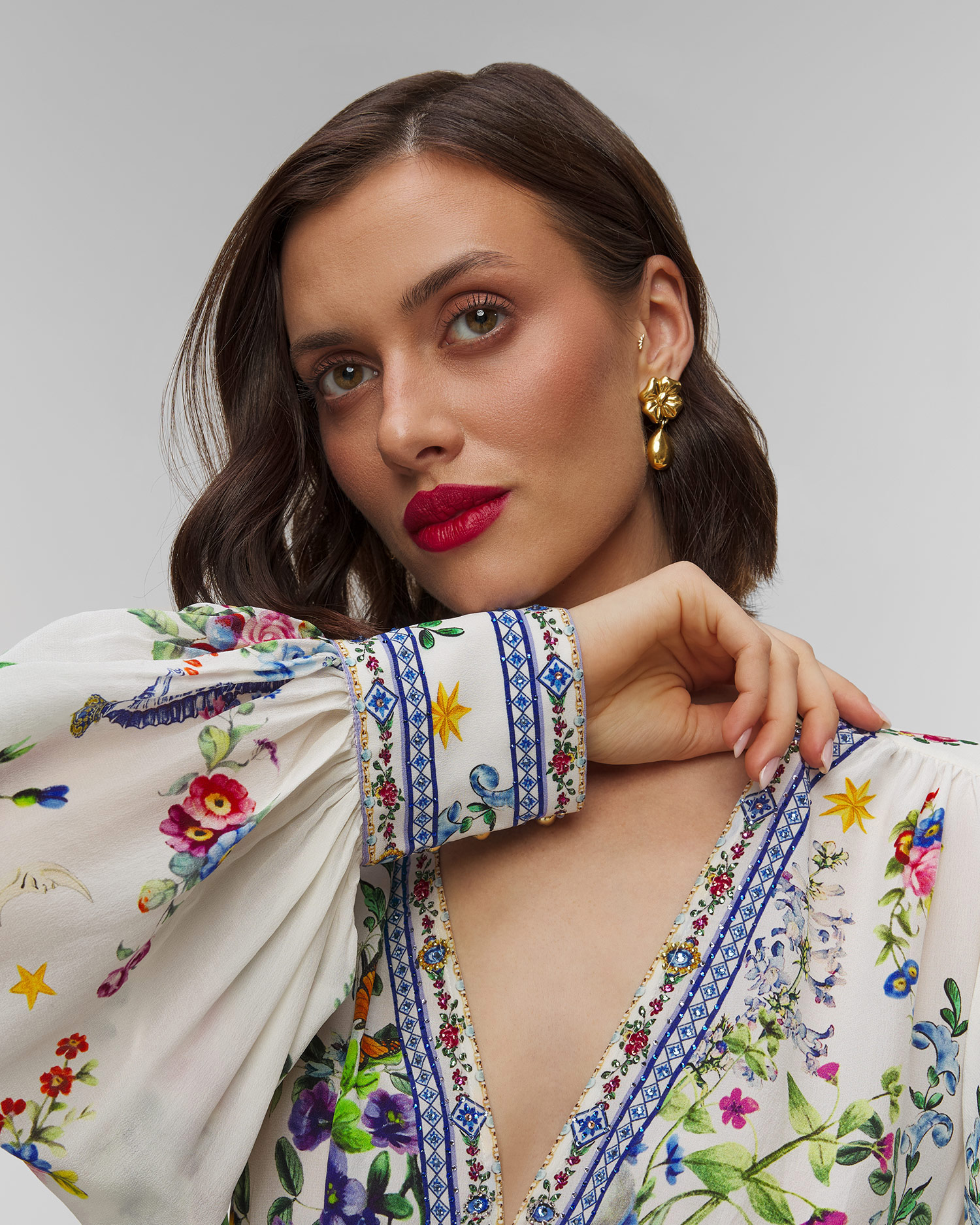 Rochie lungă de mătase pentru femei Camilla Tiles Darls