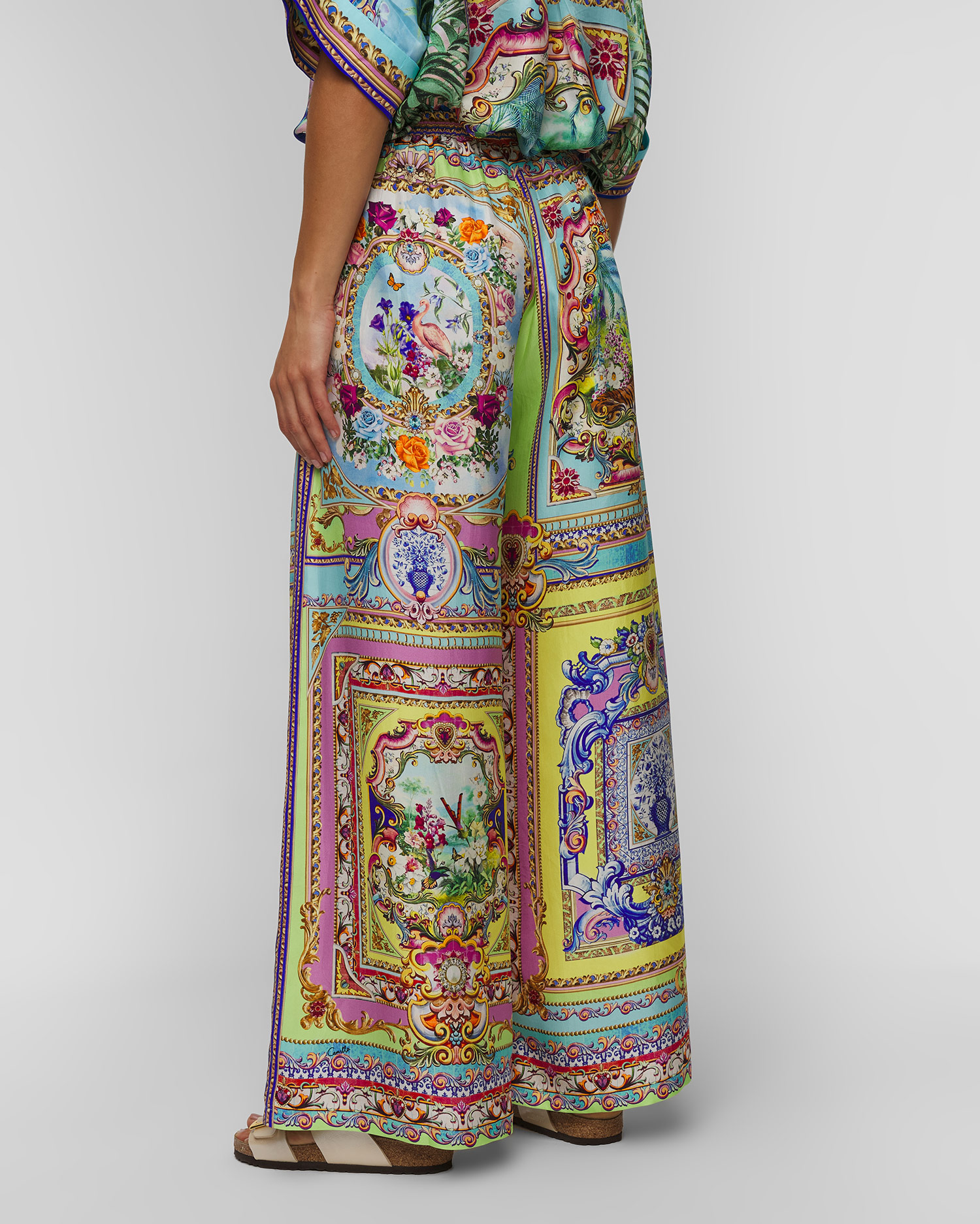 Pantaloni din mătase pentru femei Camilla Spiritul of Santa Maria