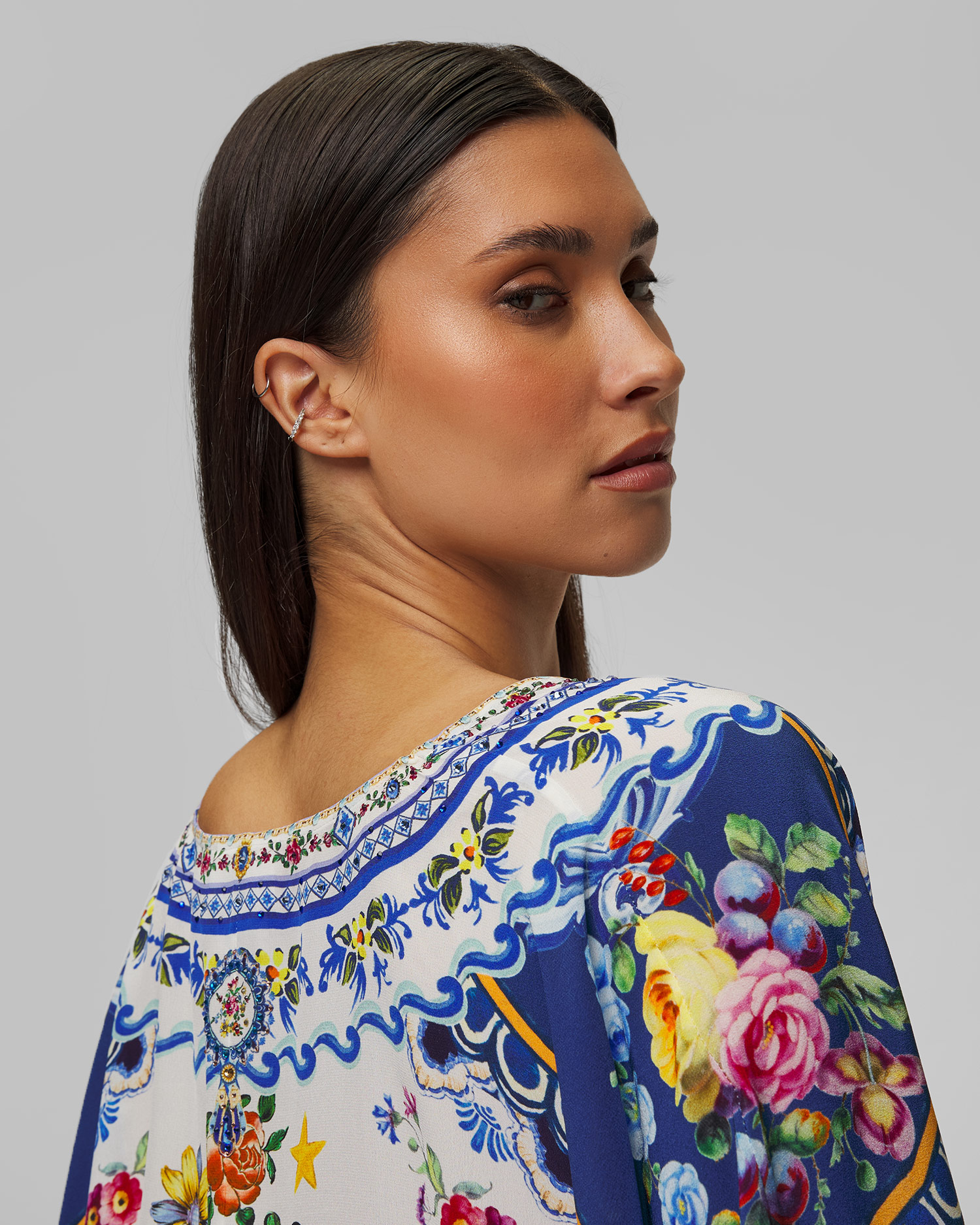 Women's silk tunic Camilla Tiles Darls