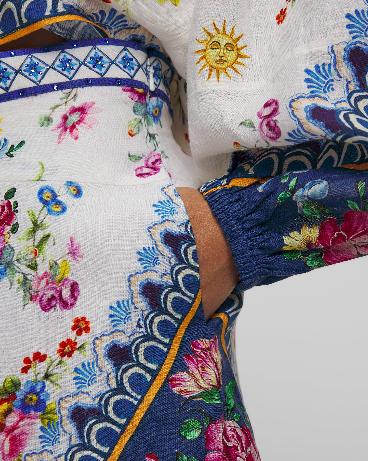 Pantaloni scurți din in pentru femei Camilla Wide Tiles Darls