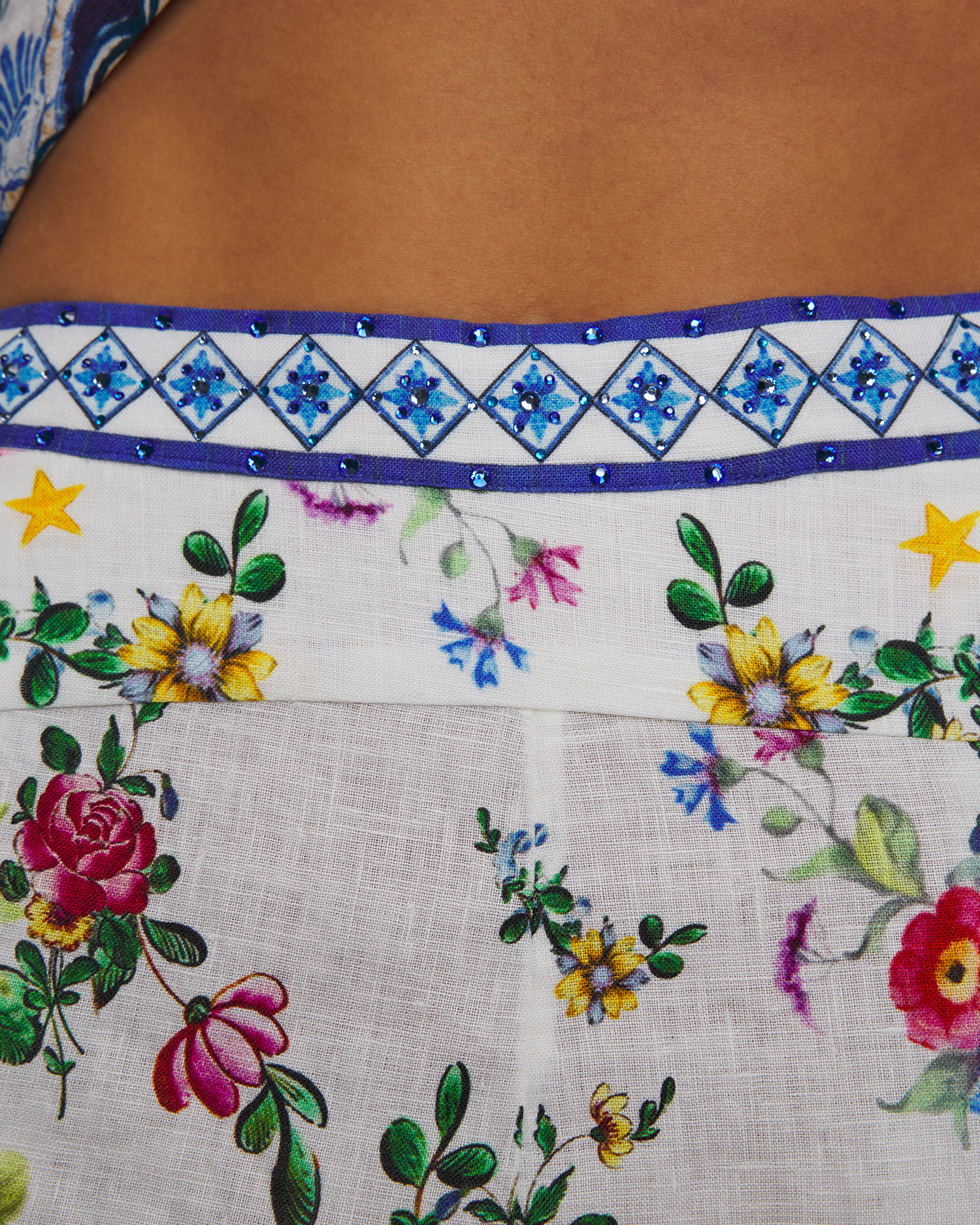 Pantaloni scurți din in pentru femei Camilla Wide Tiles Darls