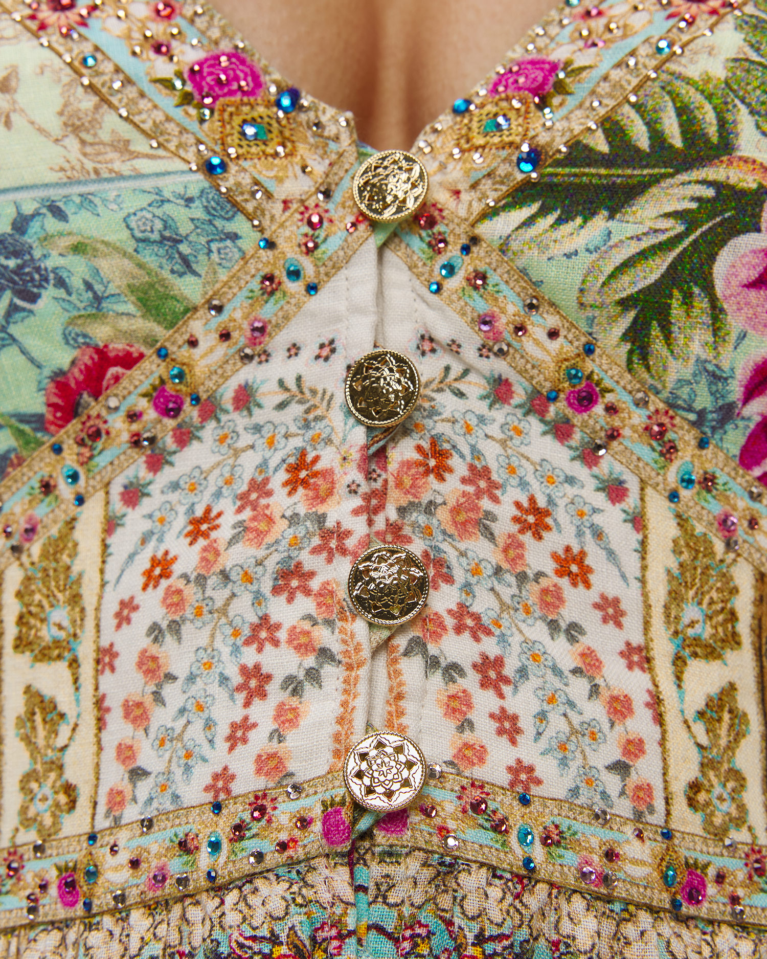 Sukienka lniana damska Camilla Tiered Bodice