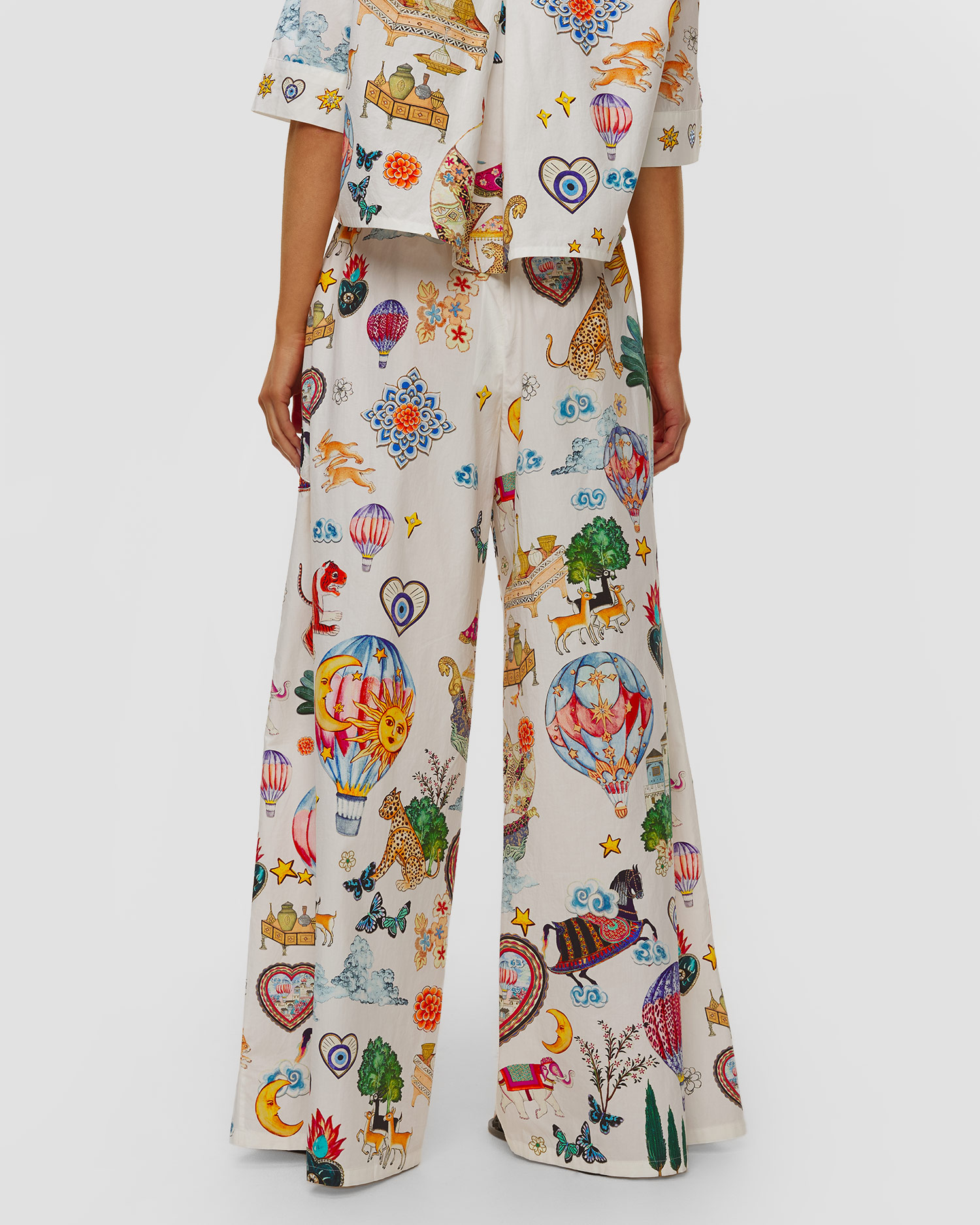 Szerokie spodnie z printem damskie Camilla