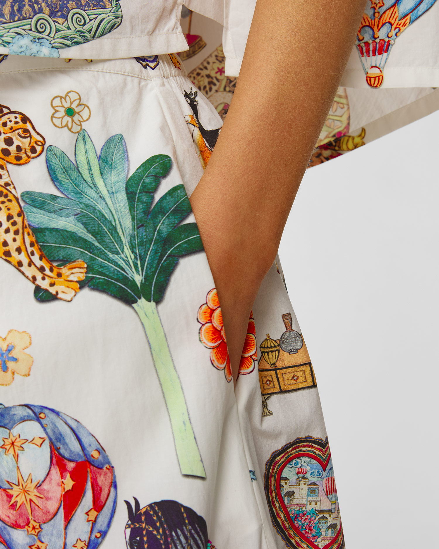 Szerokie spodnie z printem damskie Camilla