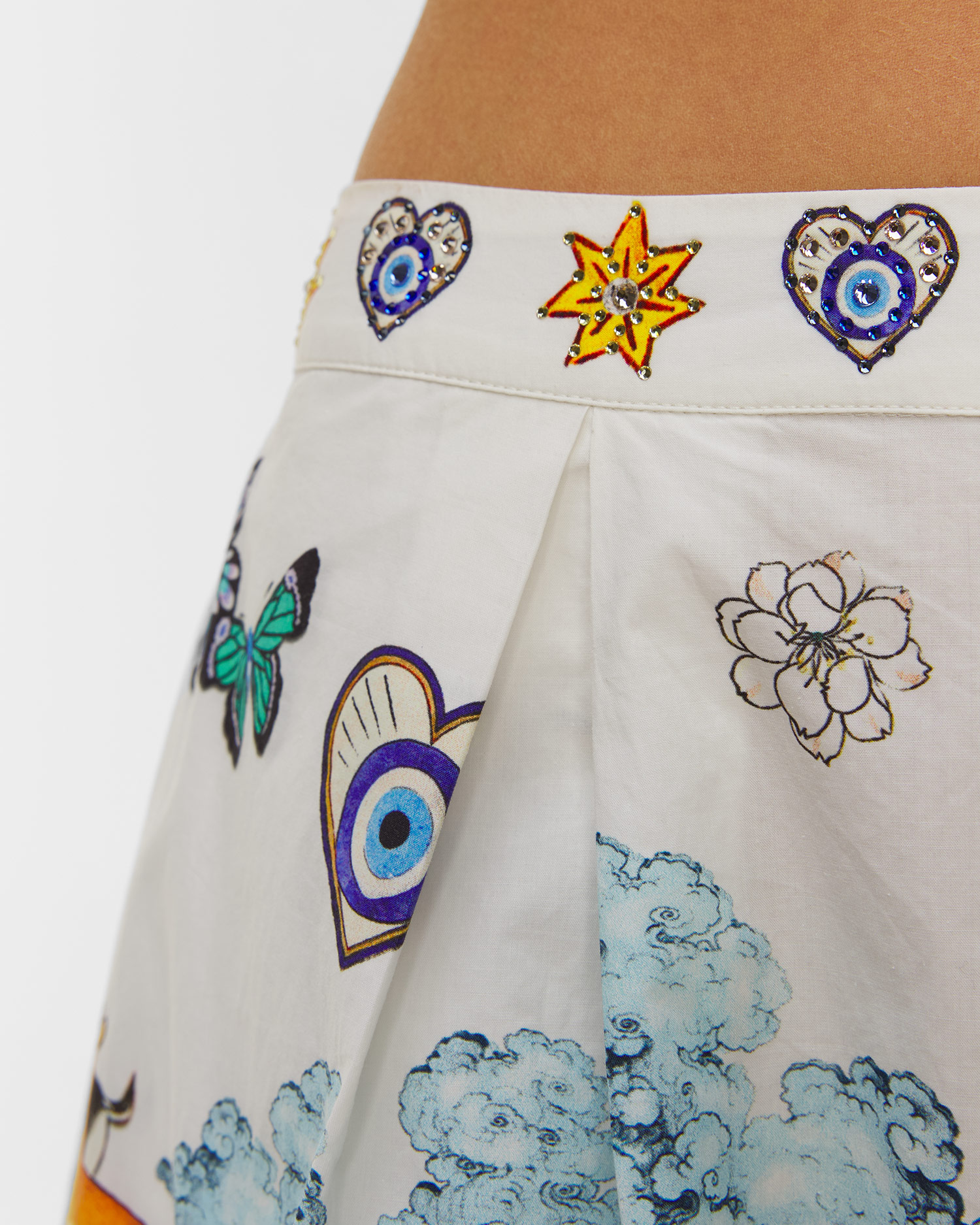 Szerokie spodnie z printem damskie Camilla