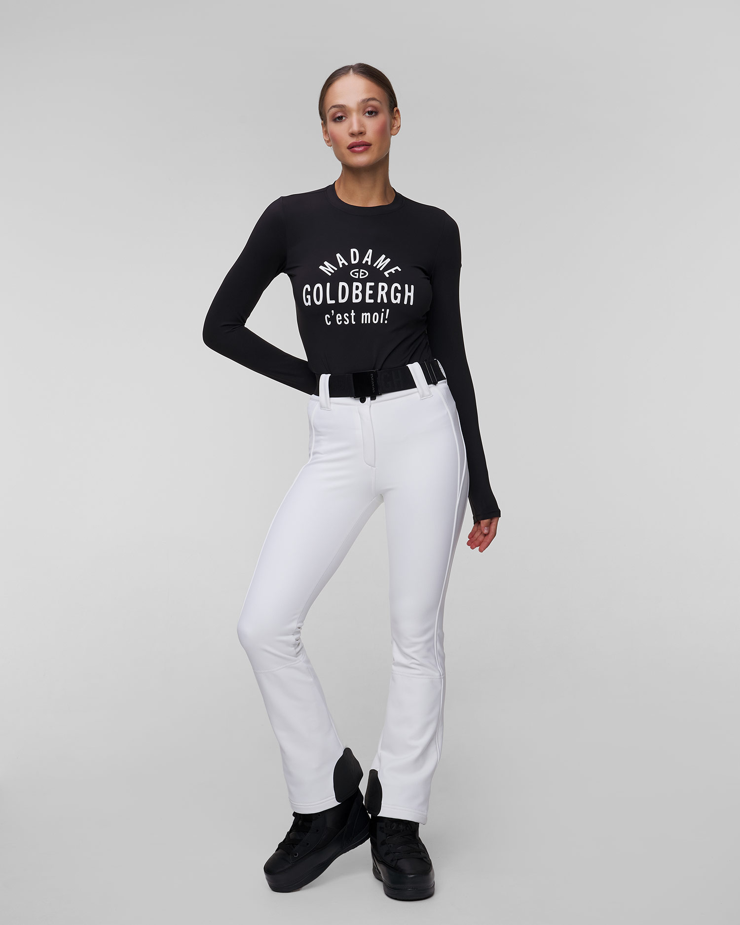 Pantaloni de schi Goldbergh Pippa albi