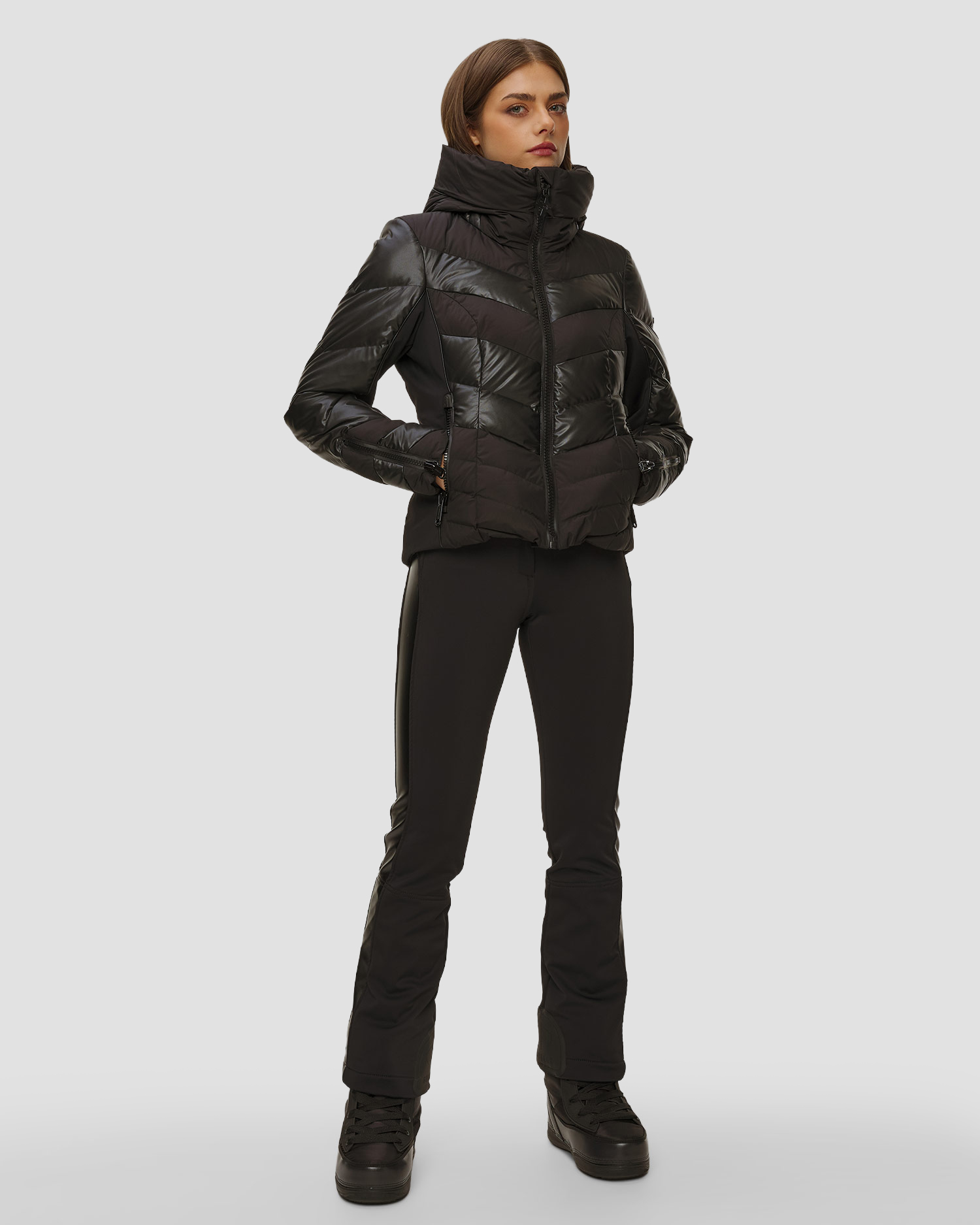 Veste de ski noire pour femmes Goldbergh Abisso
