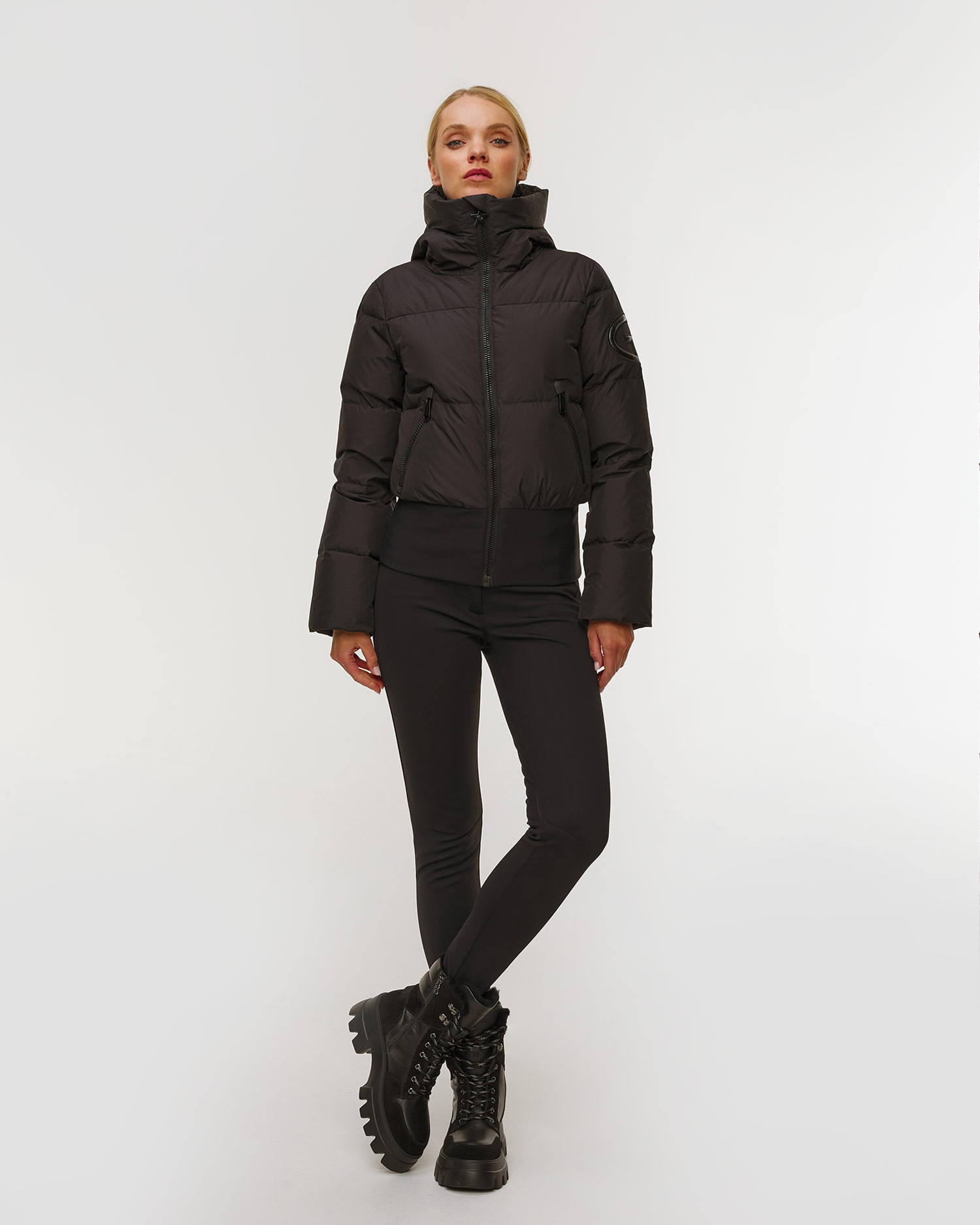 Women's black ski jacket Goldbergh Village