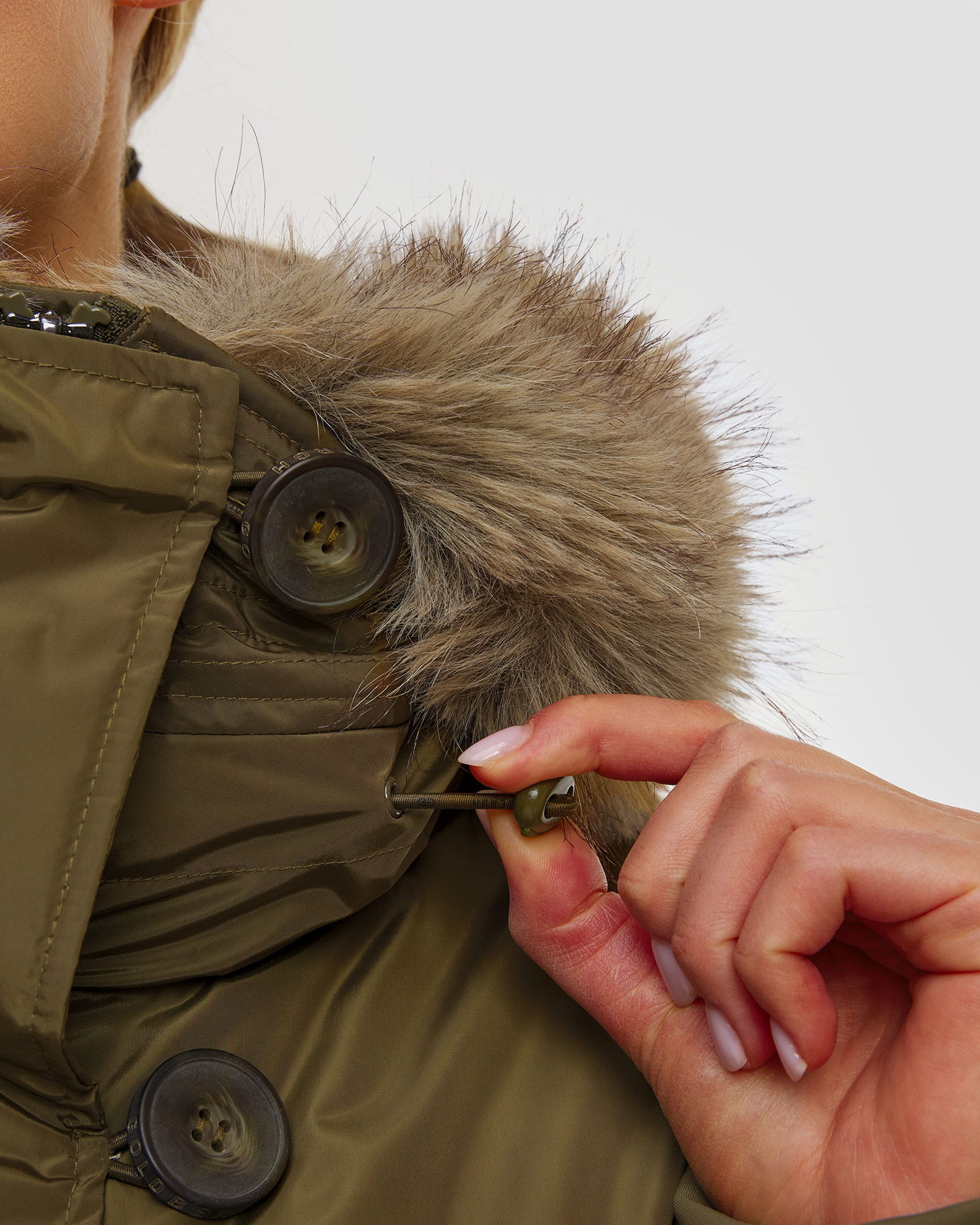 Women's khaki ski jacket Goldbergh Jeanne