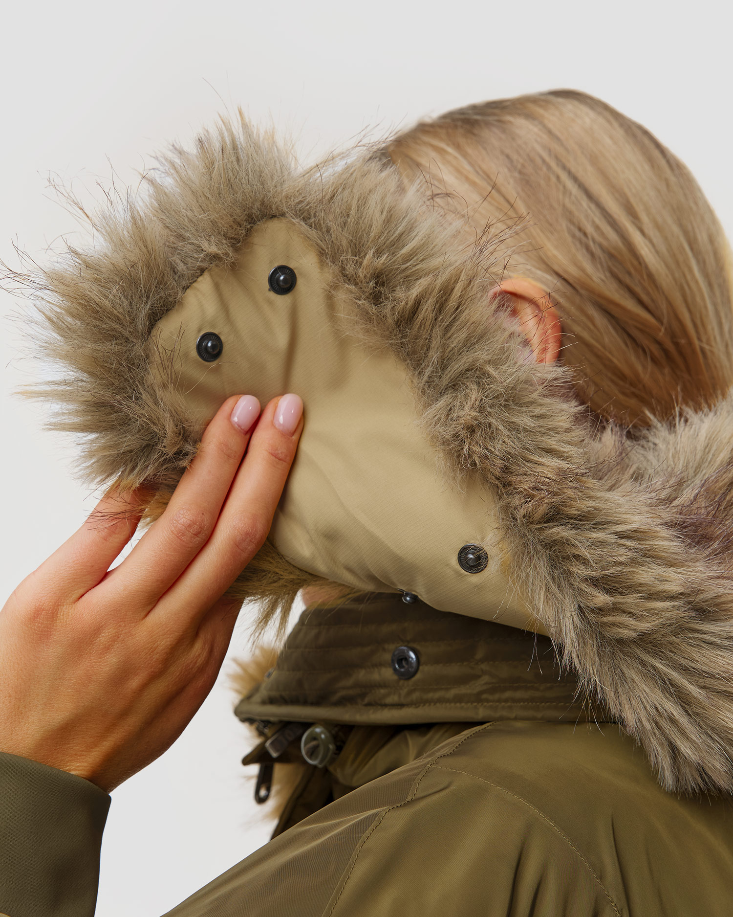 Women's khaki ski jacket Goldbergh Jeanne