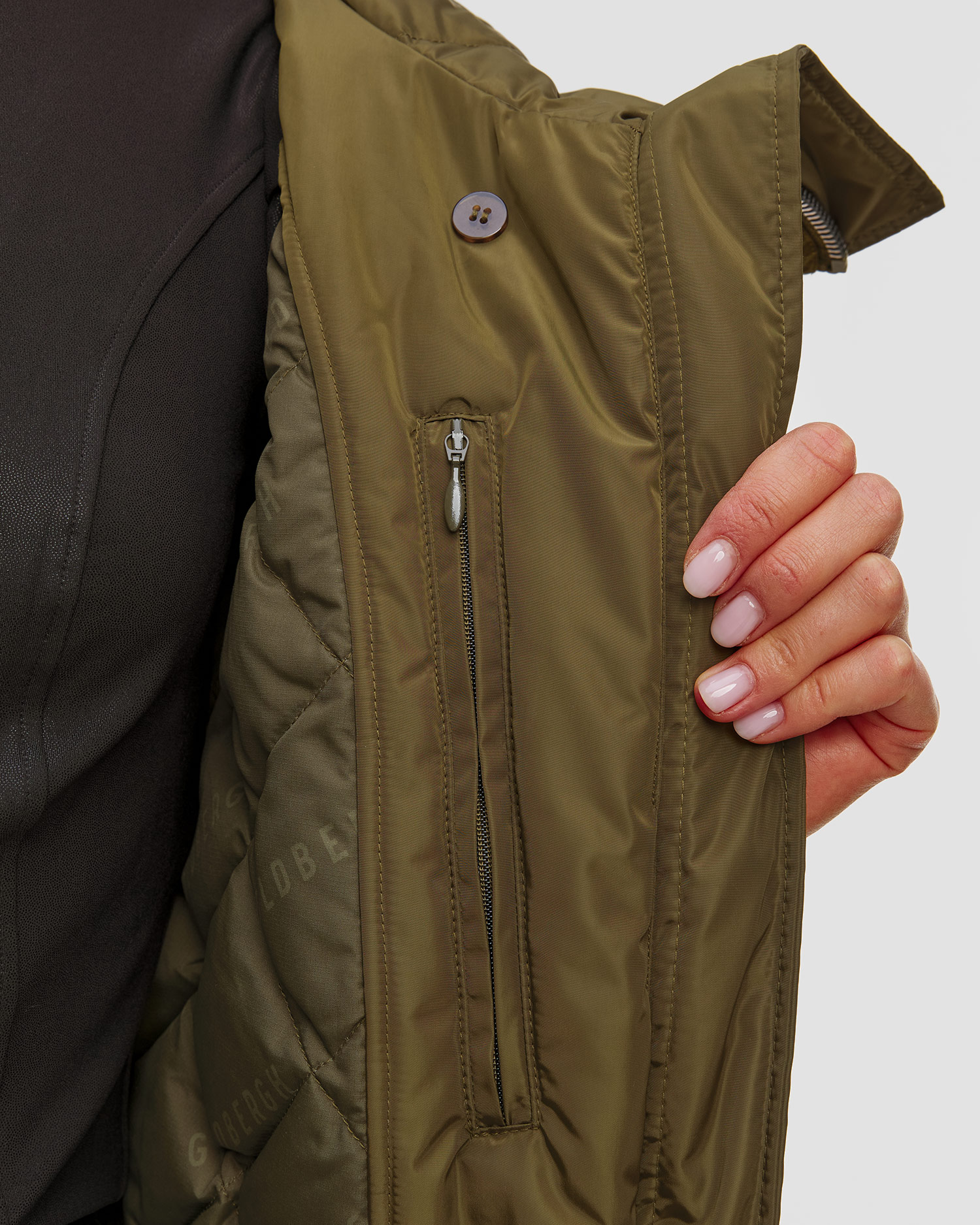 Women's khaki ski jacket Goldbergh Jeanne