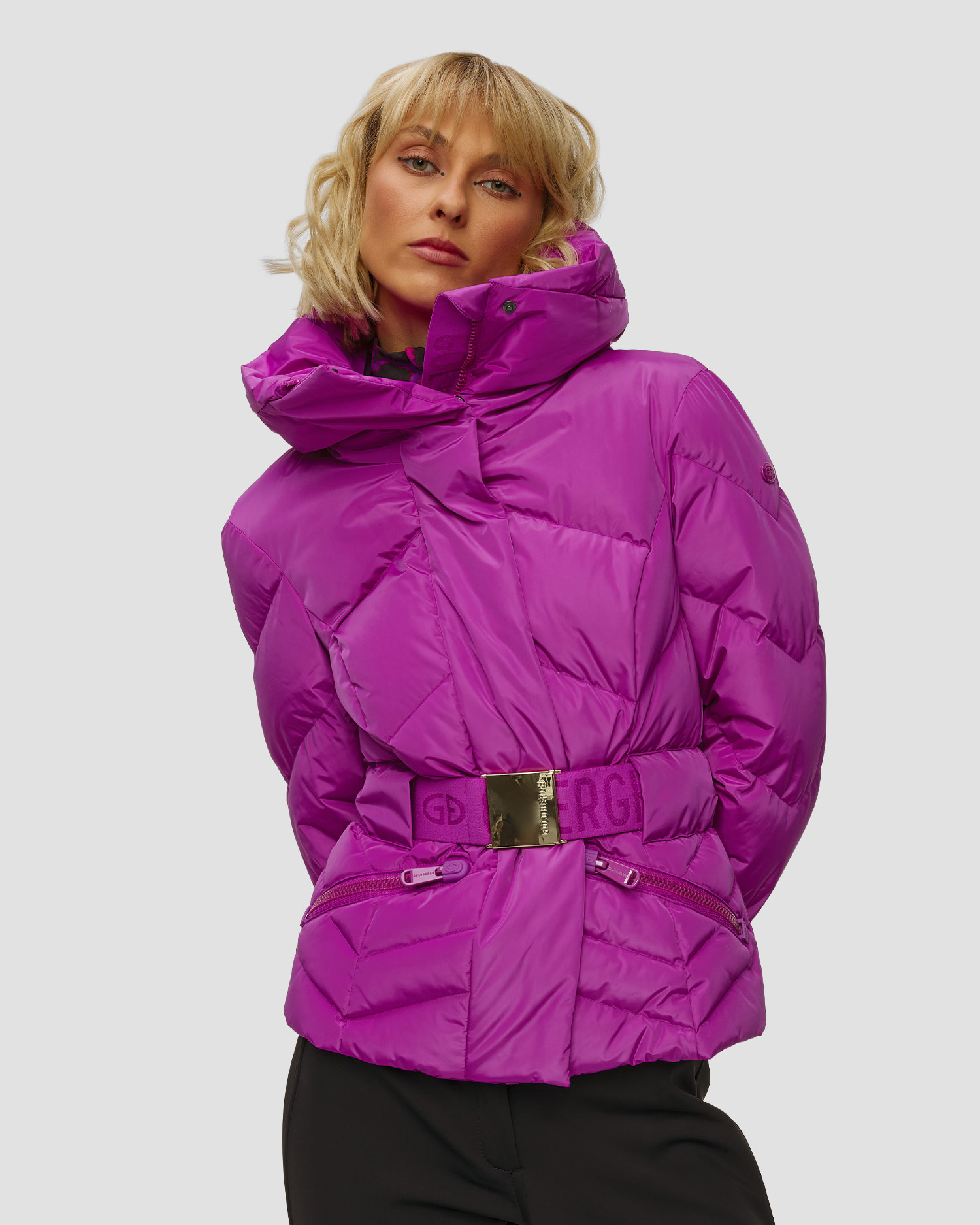 Veste de ski en duvet violette Goldbergh Jive