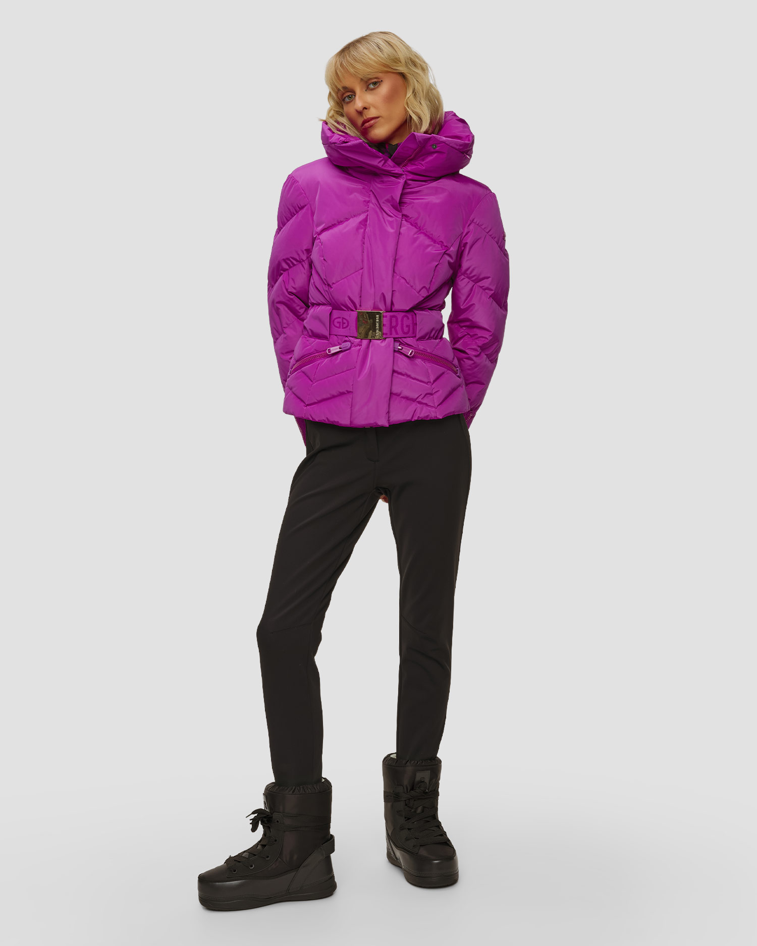 Veste de ski en duvet violette Goldbergh Jive