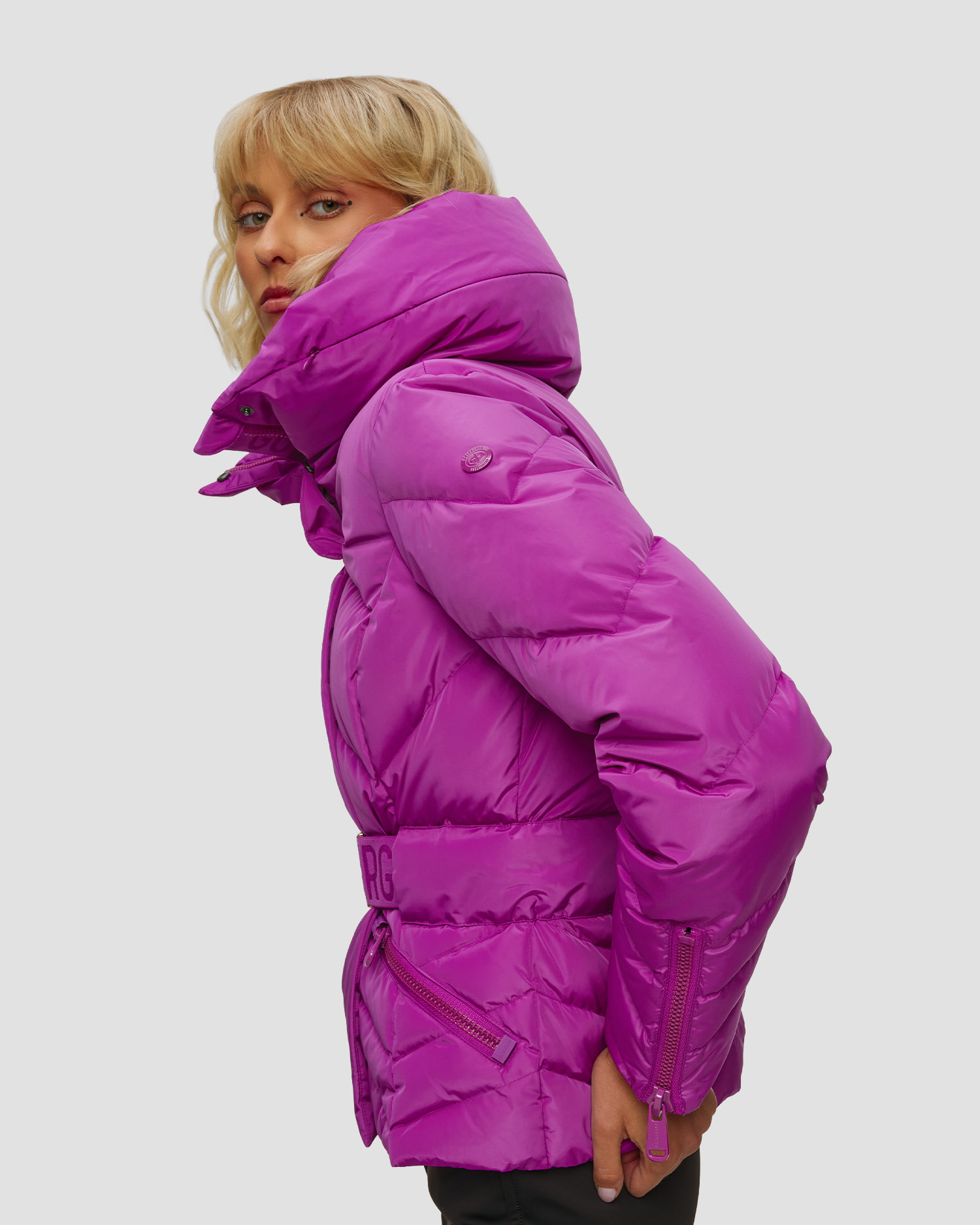 Veste de ski en duvet violette Goldbergh Jive