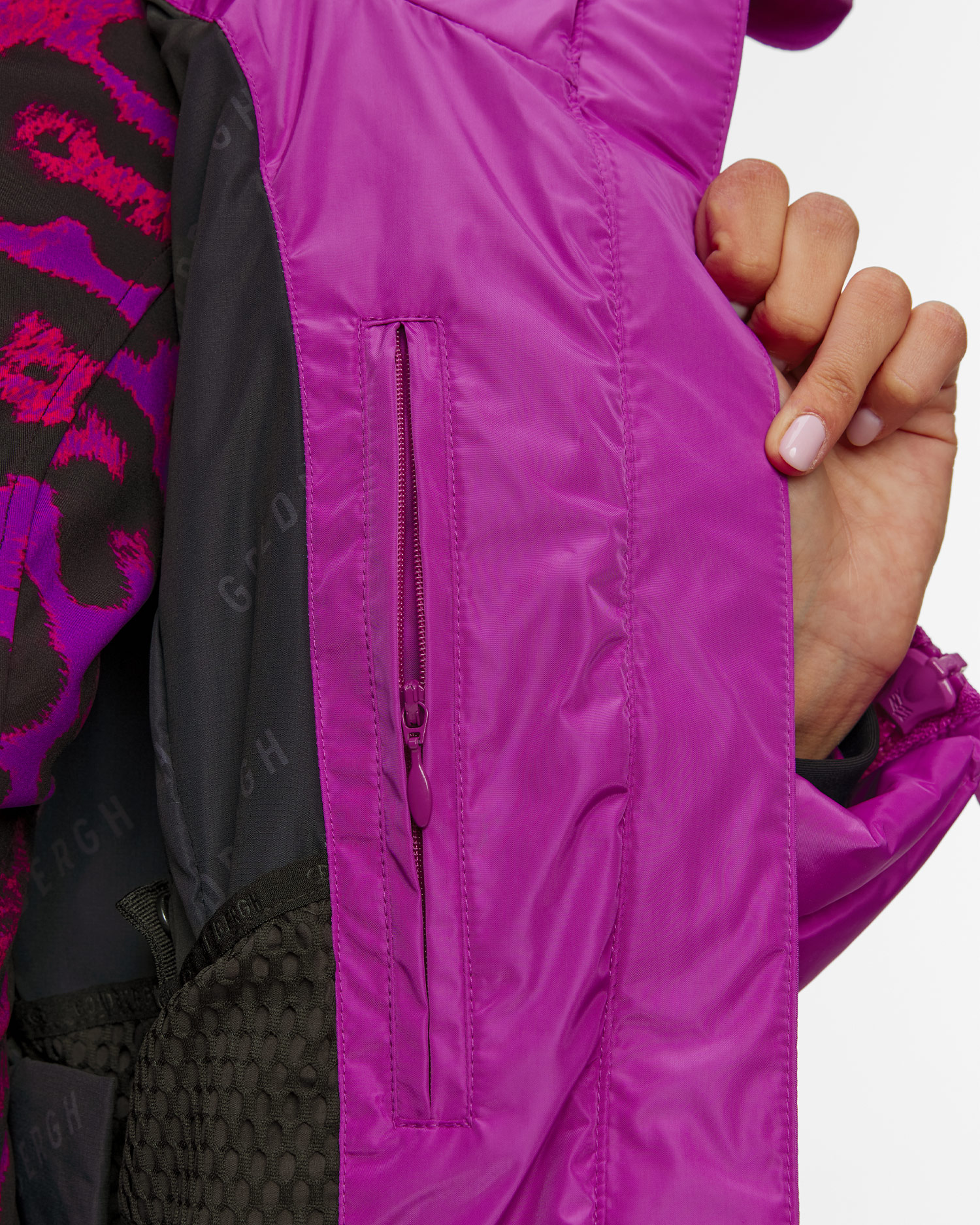 Veste de ski en duvet violette Goldbergh Jive