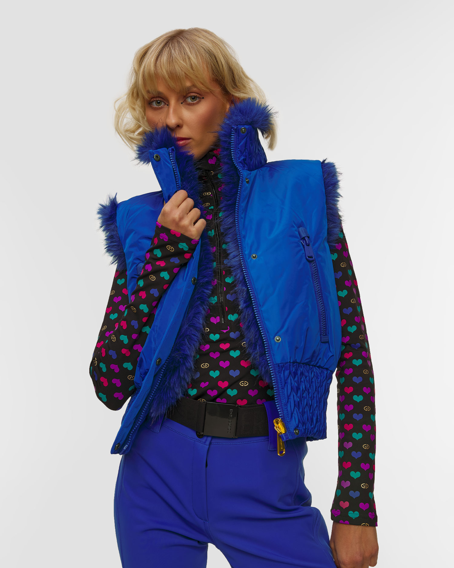 Gilet bleu pour femmes Goldbergh Dahlia