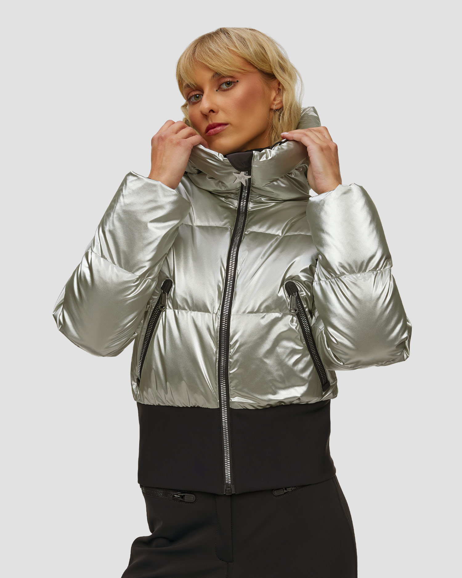 Veste de ski argentée Goldbergh Bombardino