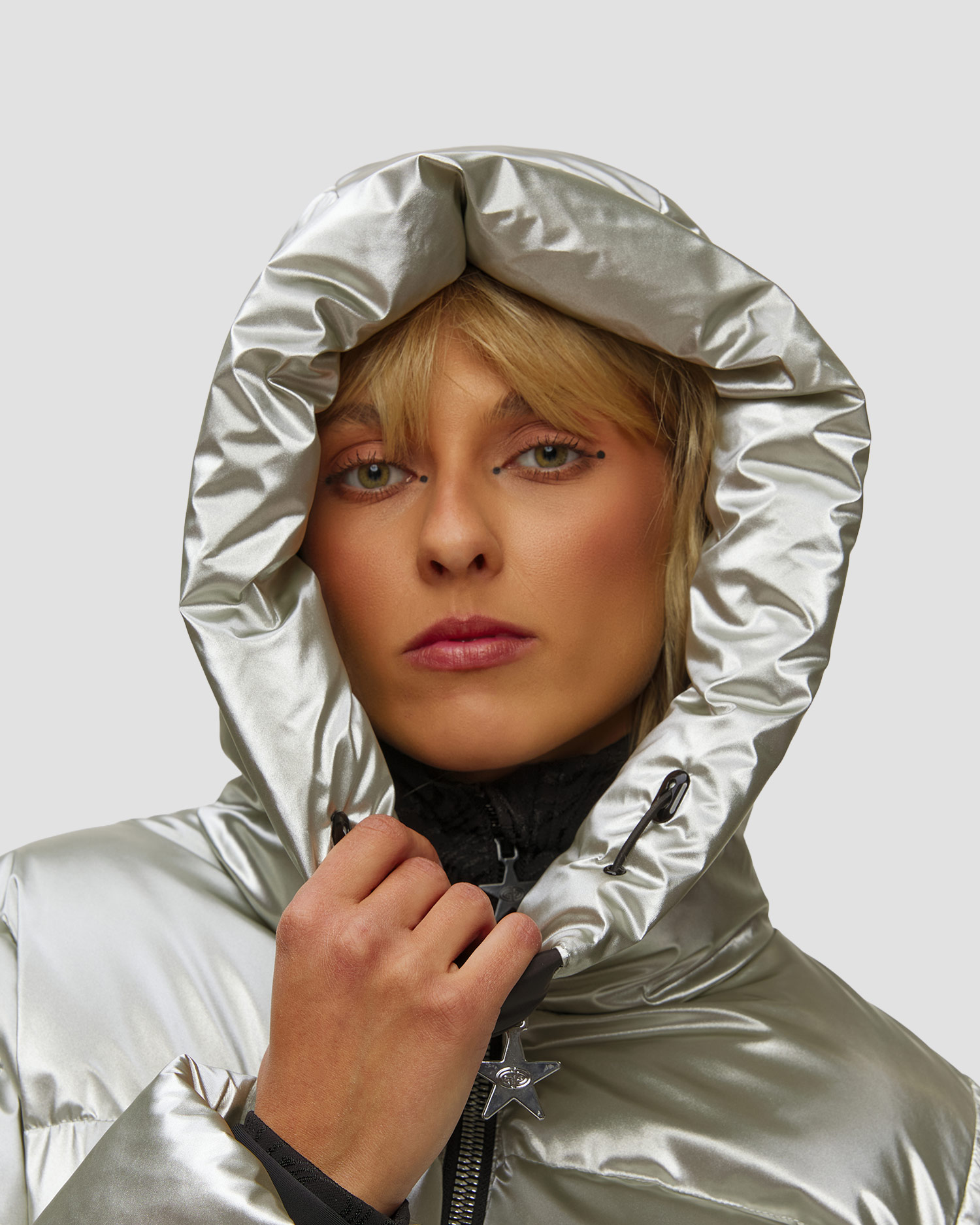 Veste de ski argentée Goldbergh Bombardino