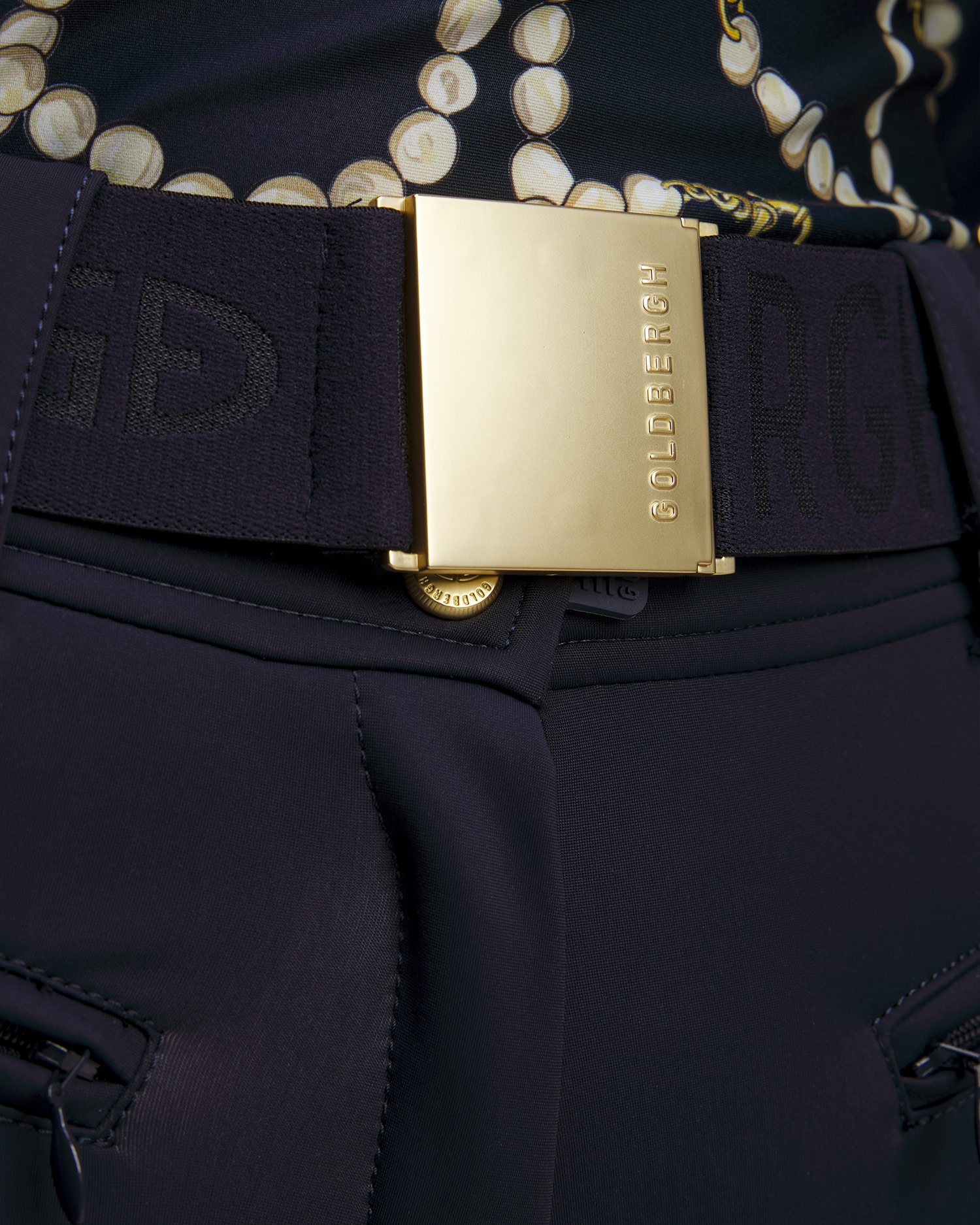 Spodnie narciarskie ze skórzanym lampasem Goldbergh Paloma