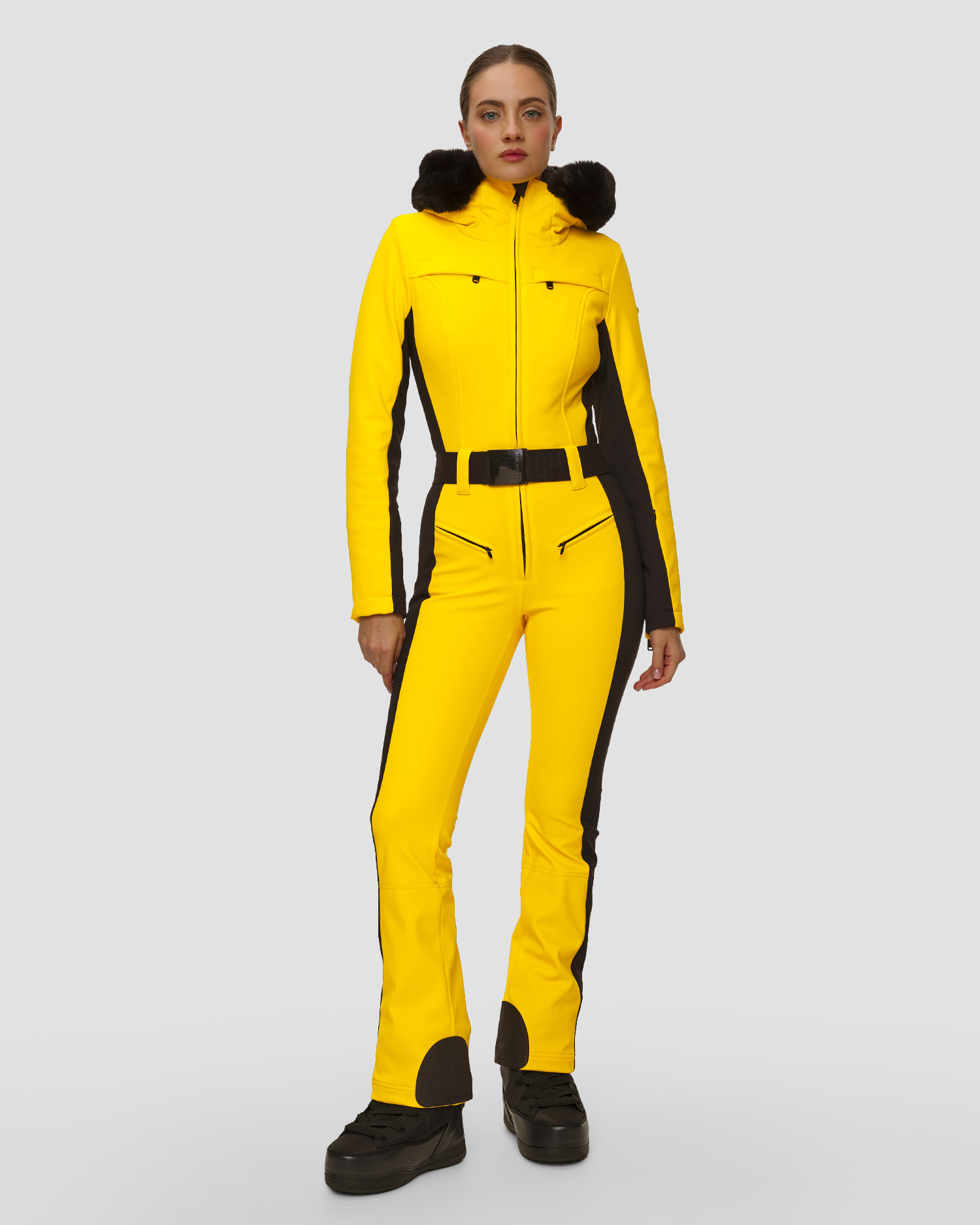 Combinaison de ski jaune pour femmes Goldbergh Parry