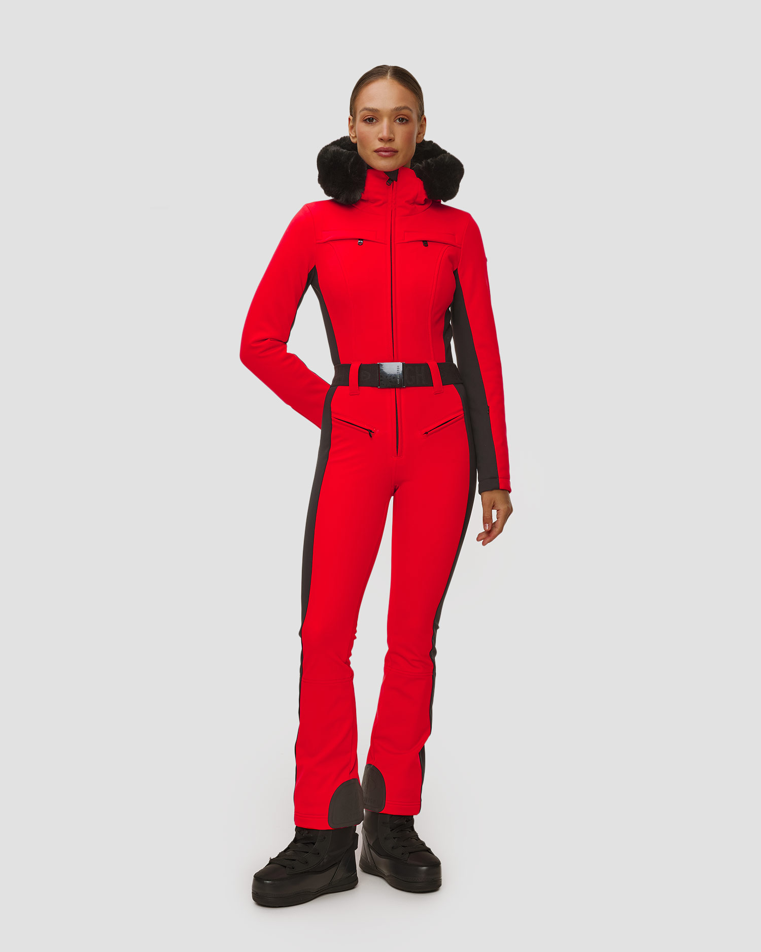 Combinaison de ski rouge pour femmes Goldbergh Parry