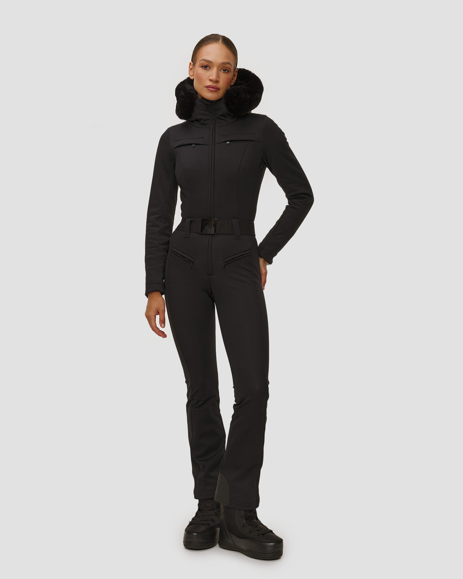 Combinaison de ski noire pour femmes Goldbergh Parry