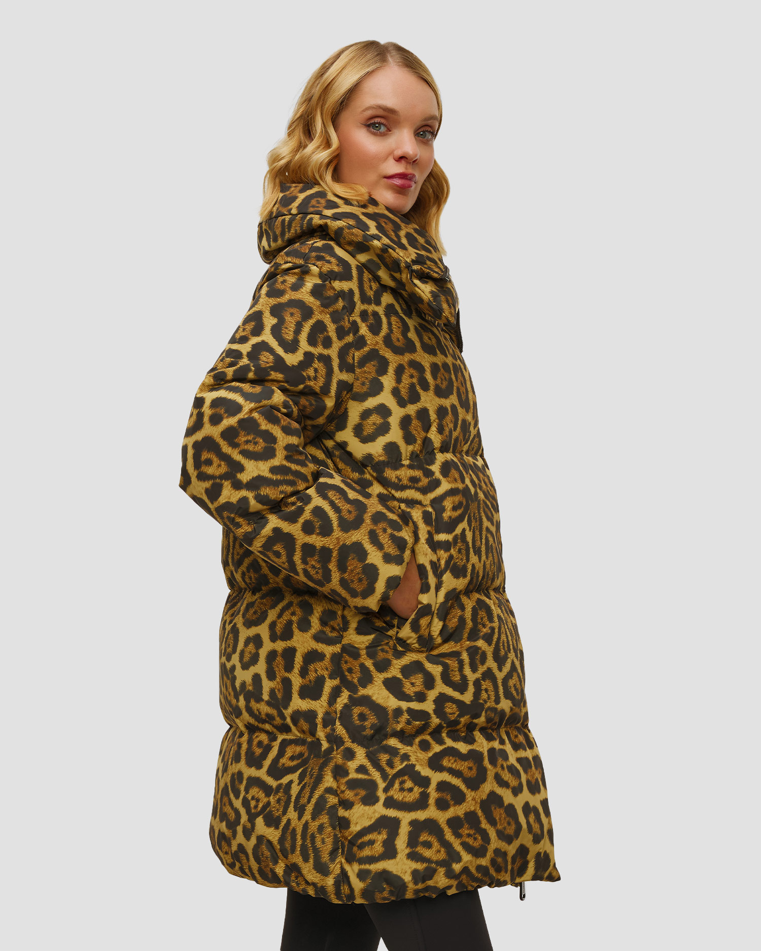 Doudoune longue à motif léopard pour femmes Goldbergh Zosha