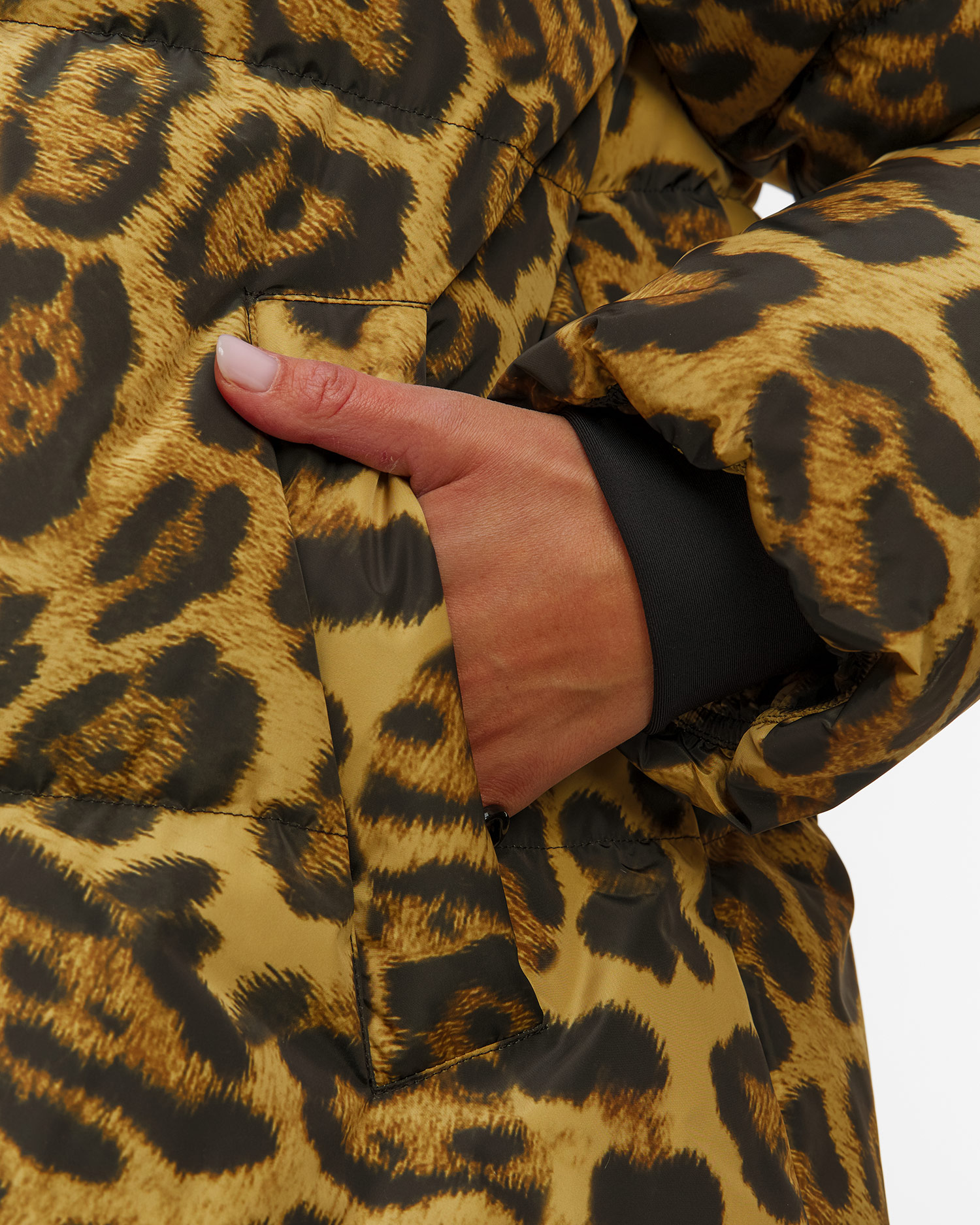 Doudoune longue à motif léopard pour femmes Goldbergh Zosha
