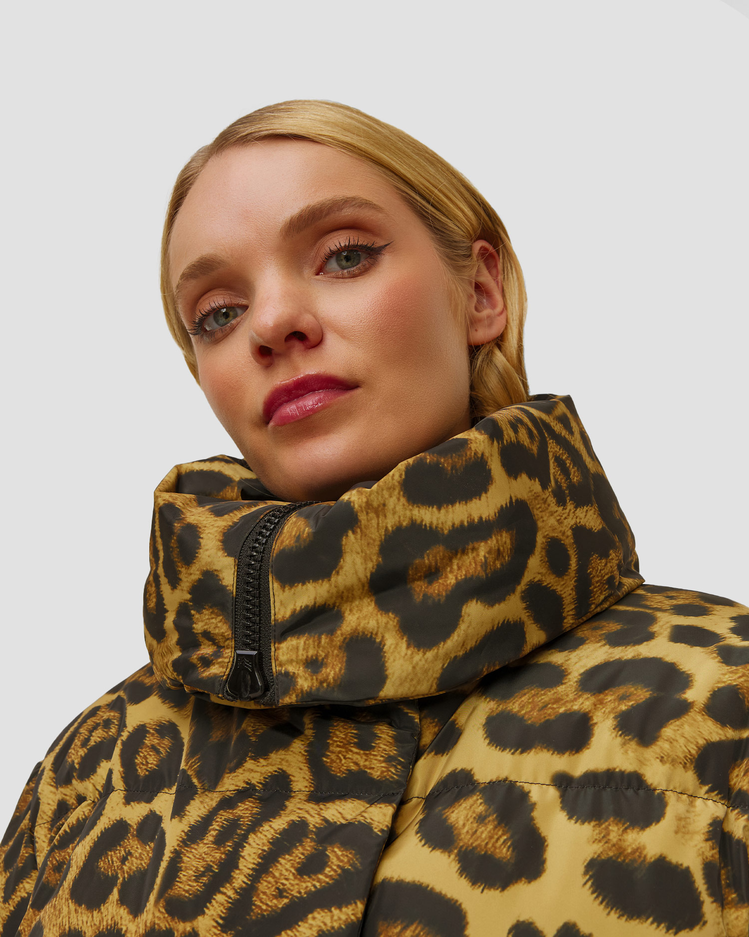 Doudoune longue à motif léopard pour femmes Goldbergh Zosha
