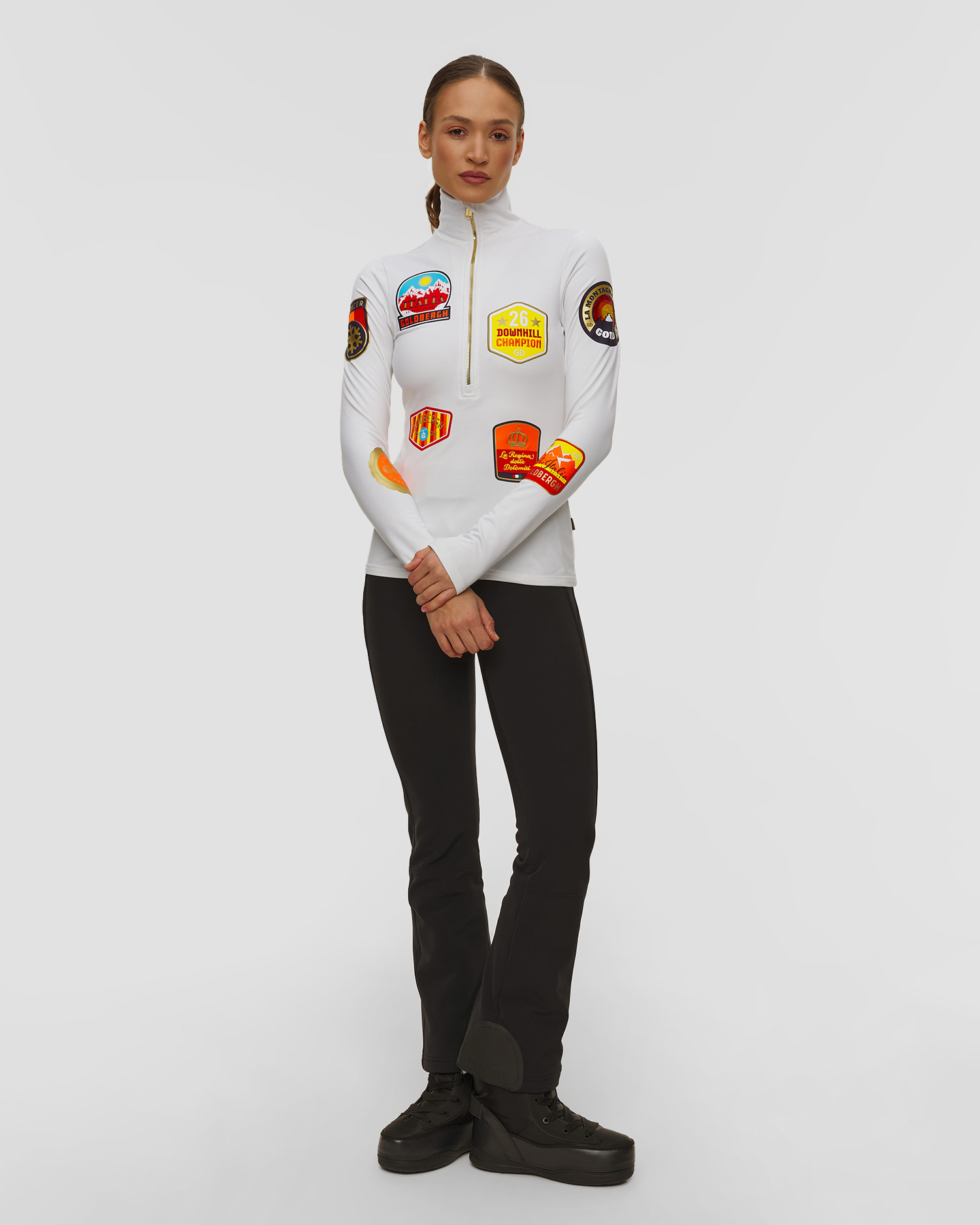 Goldbergh Triumph Ski-Rollkragenpullover für Damen in Weiß