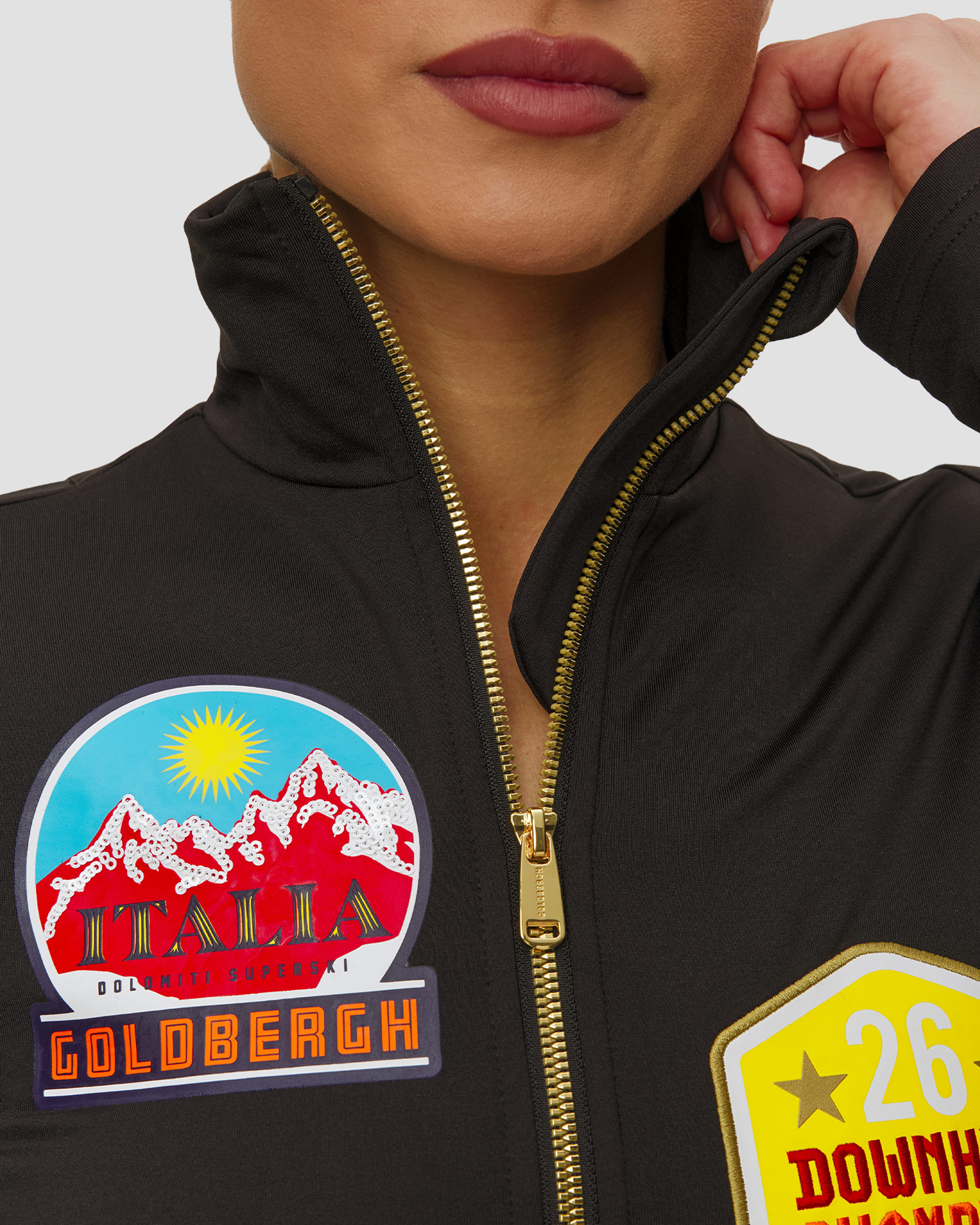 Goldbergh Triumph Ski-Rollkragenpullover für Damen in Schwarz