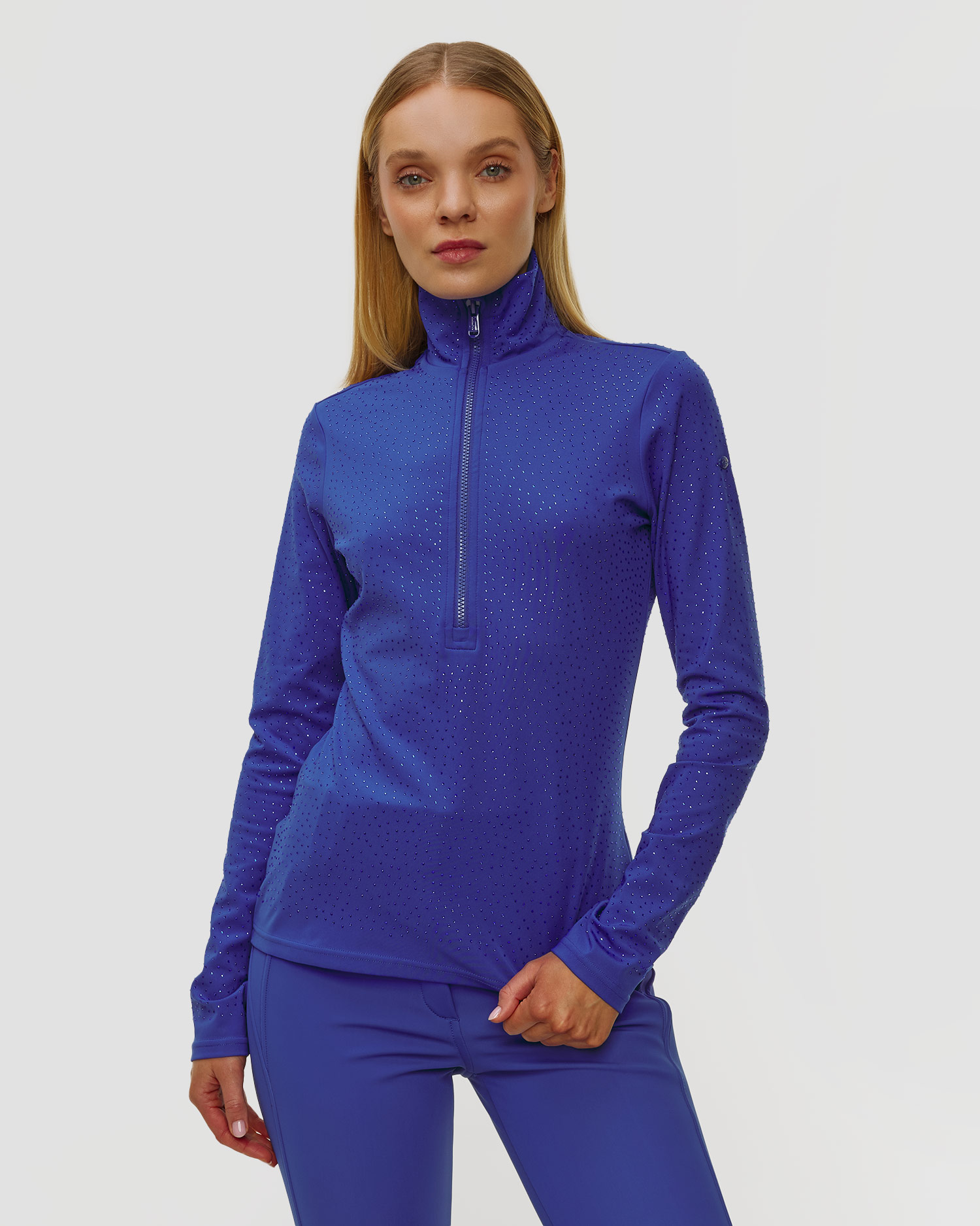 Goldbergh Gianna Ski-Rollkragenpullover für Damen, Farbe/Muster: Niebieski