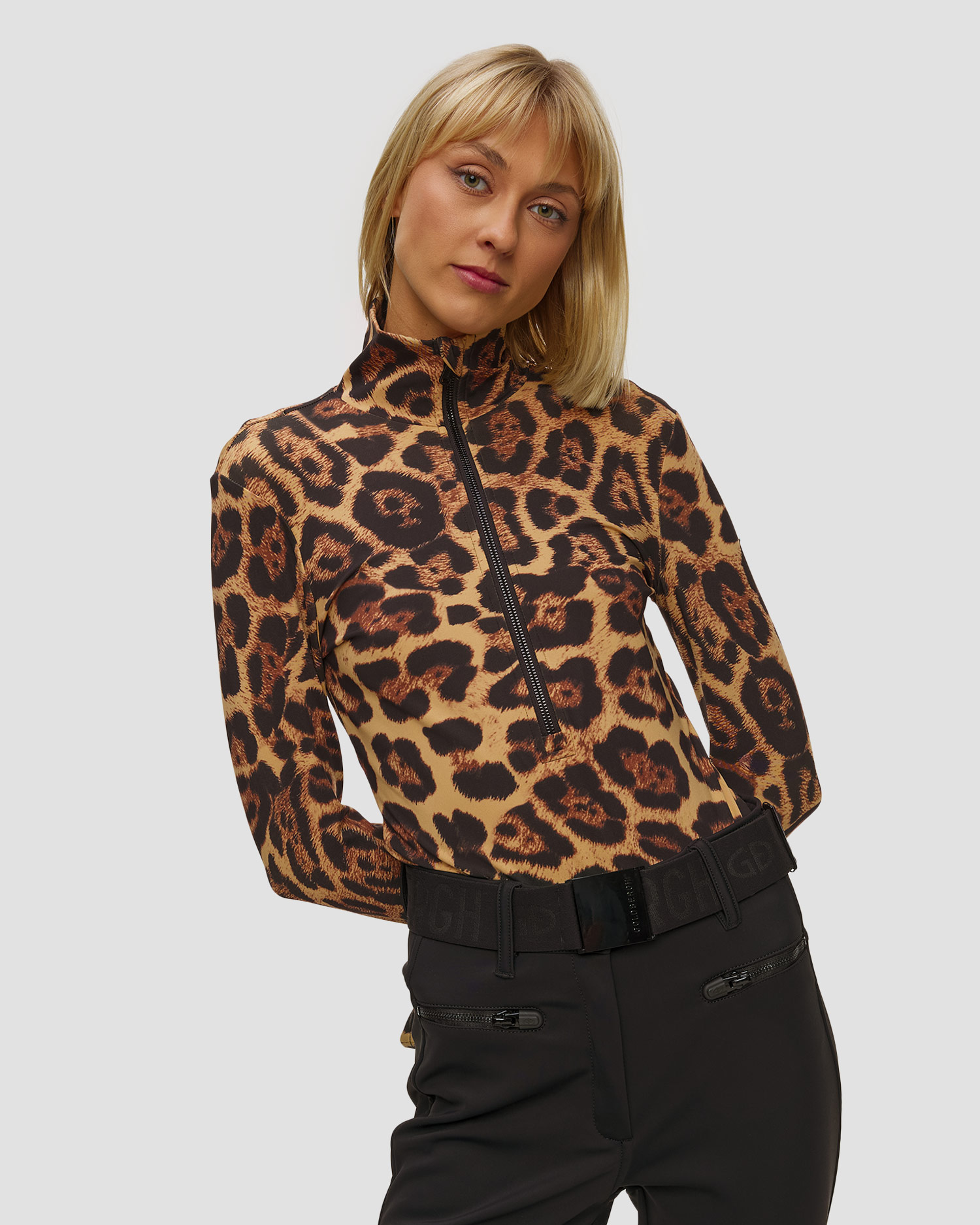 Body de schi cu motivul leopard pentru femei Goldbergh Cathy