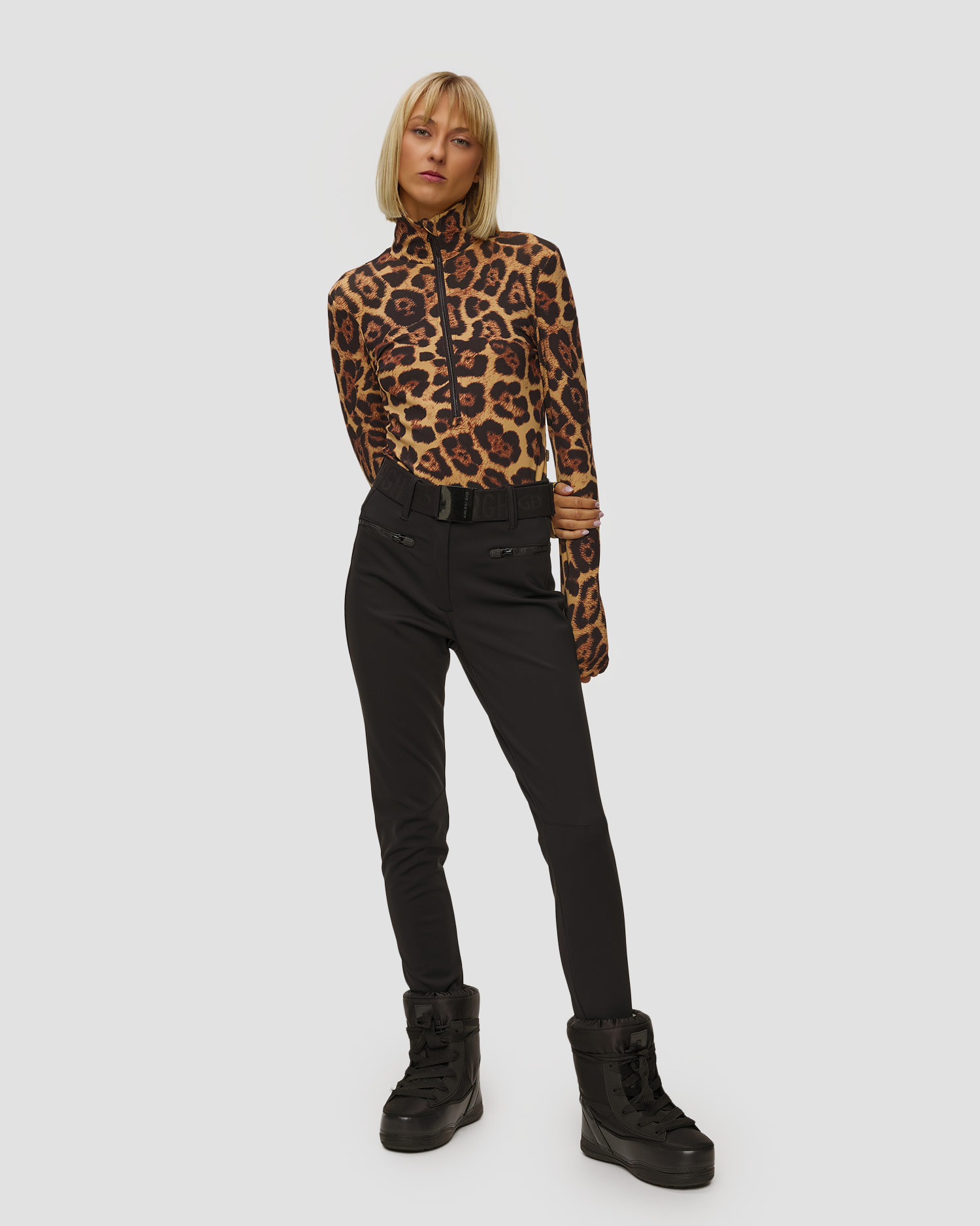 Body de ski à motif léopard pour femmes Goldbergh Cathy