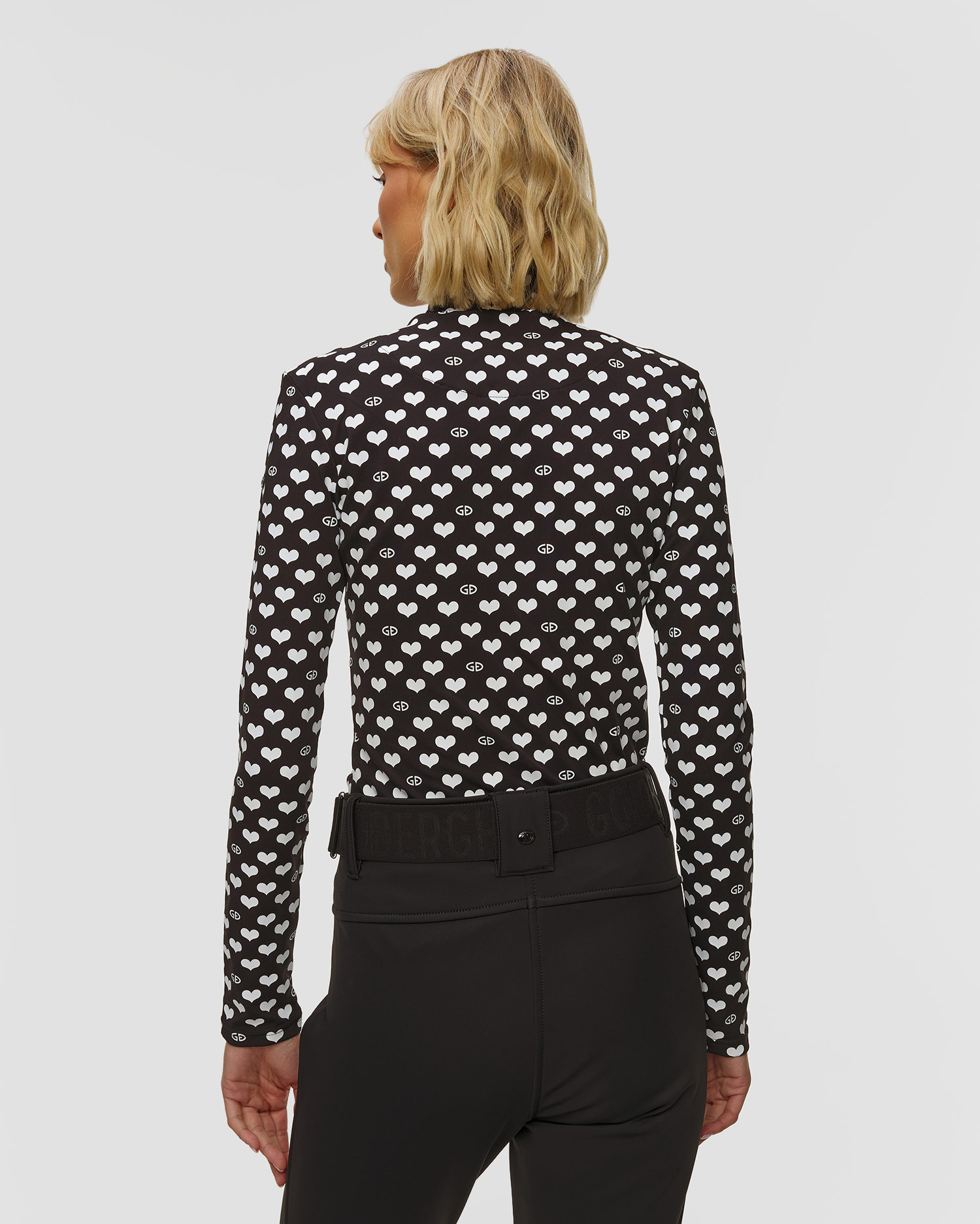 Pulover cu guler înalt de schi pentru femei Goldbergh Cuori