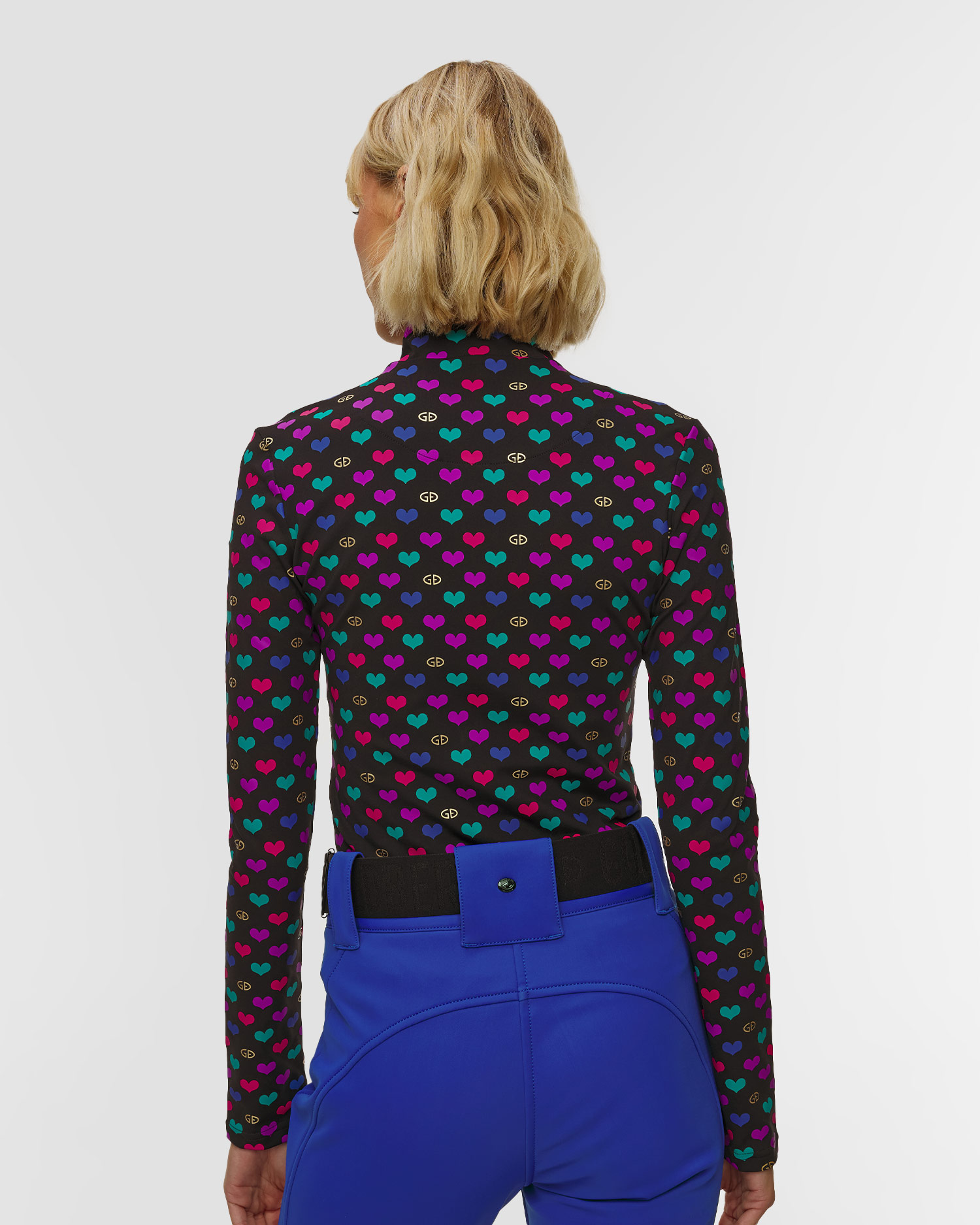 Pulover cu guler înalt de schi pentru femei Goldbergh Cuori