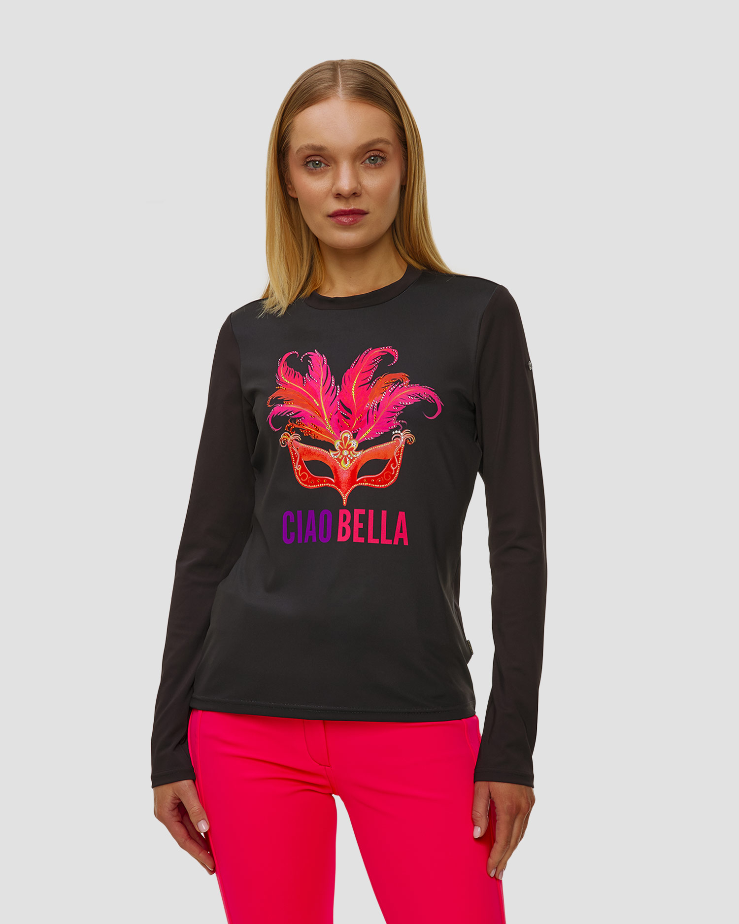 Dámsky lyžiarsky čierny top Black Goldbergh Scarlet 