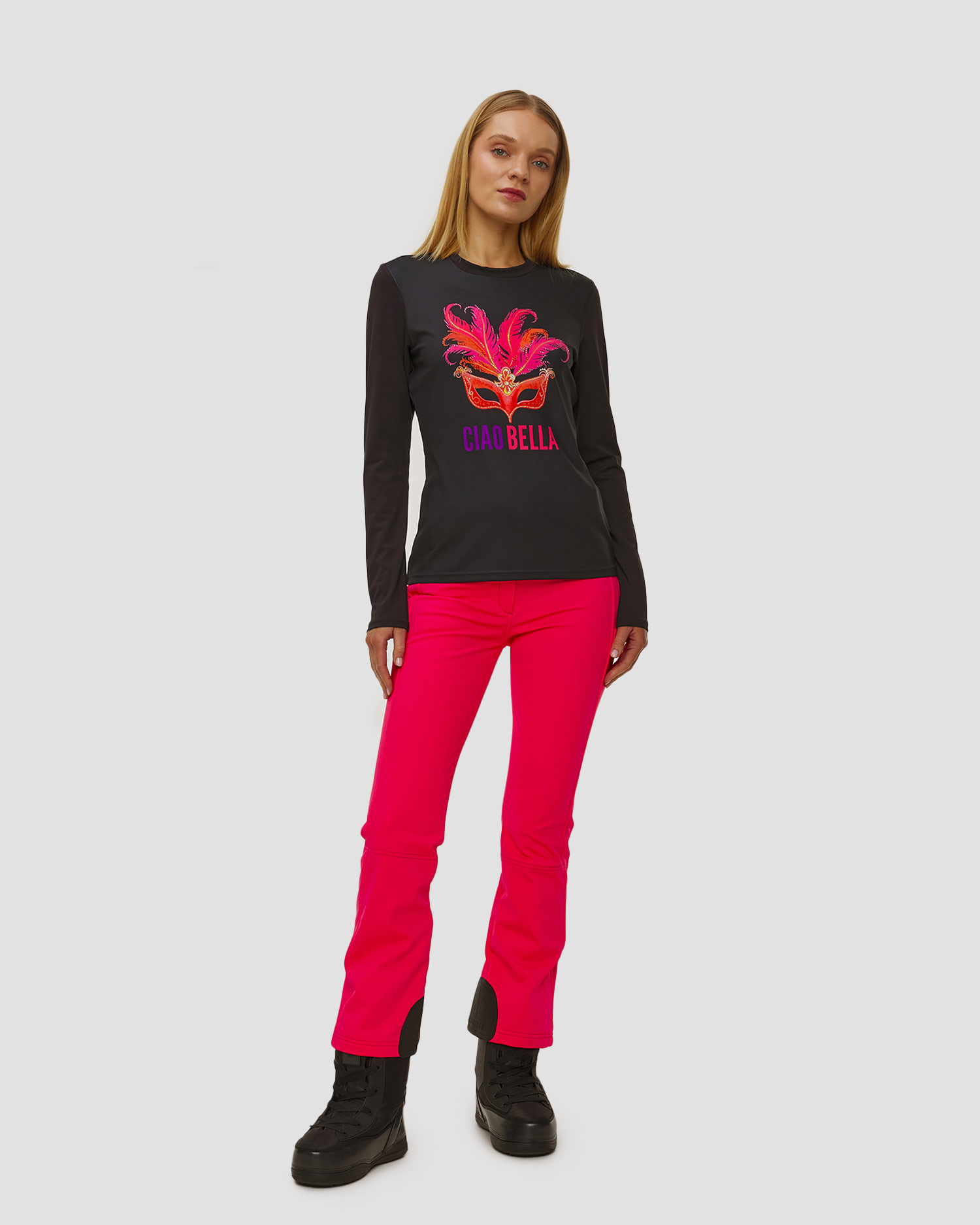 Dámsky lyžiarsky čierny top Black Goldbergh Scarlet 