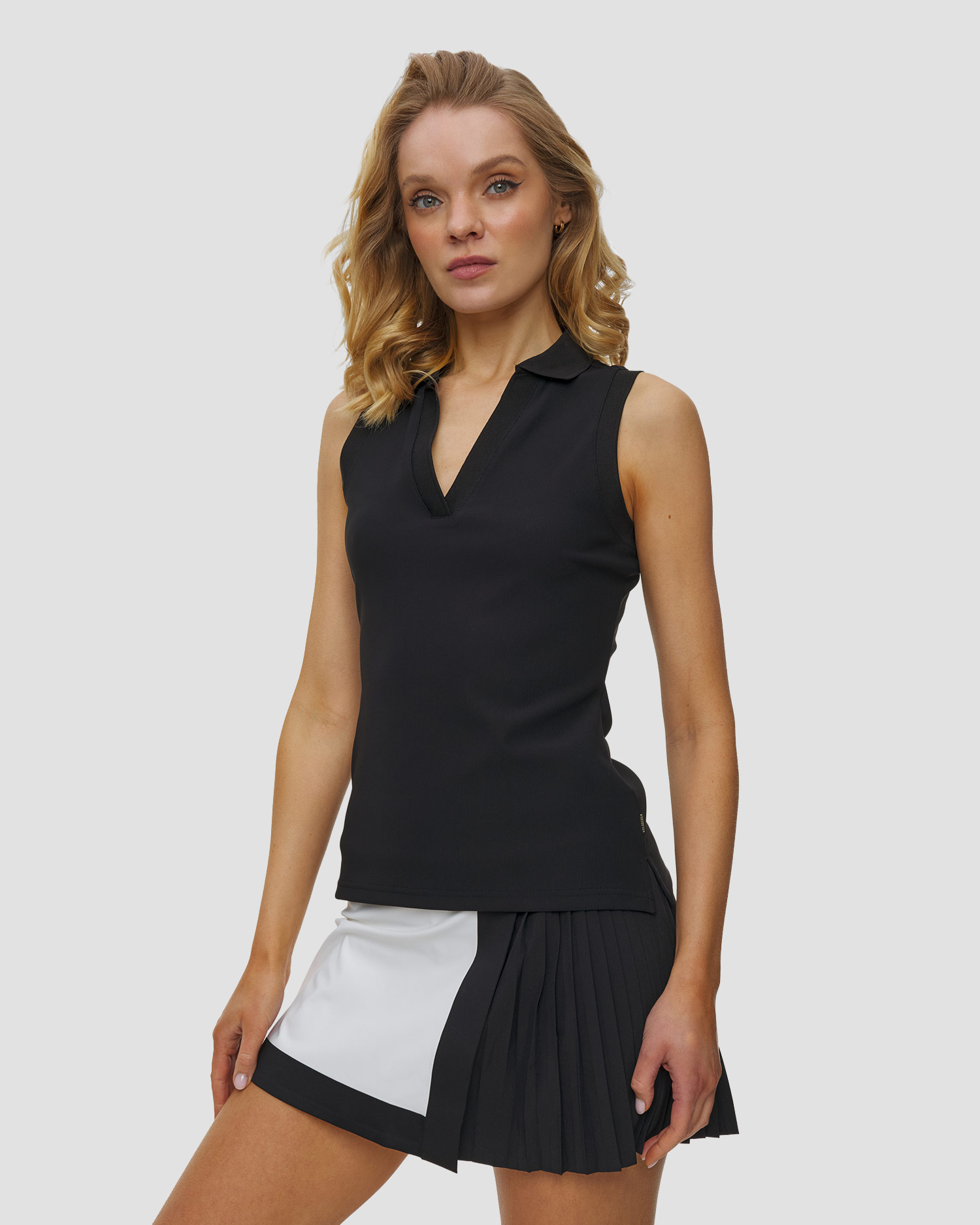 Polo sans manches Goldbergh Caroline, Couleur: Czarny