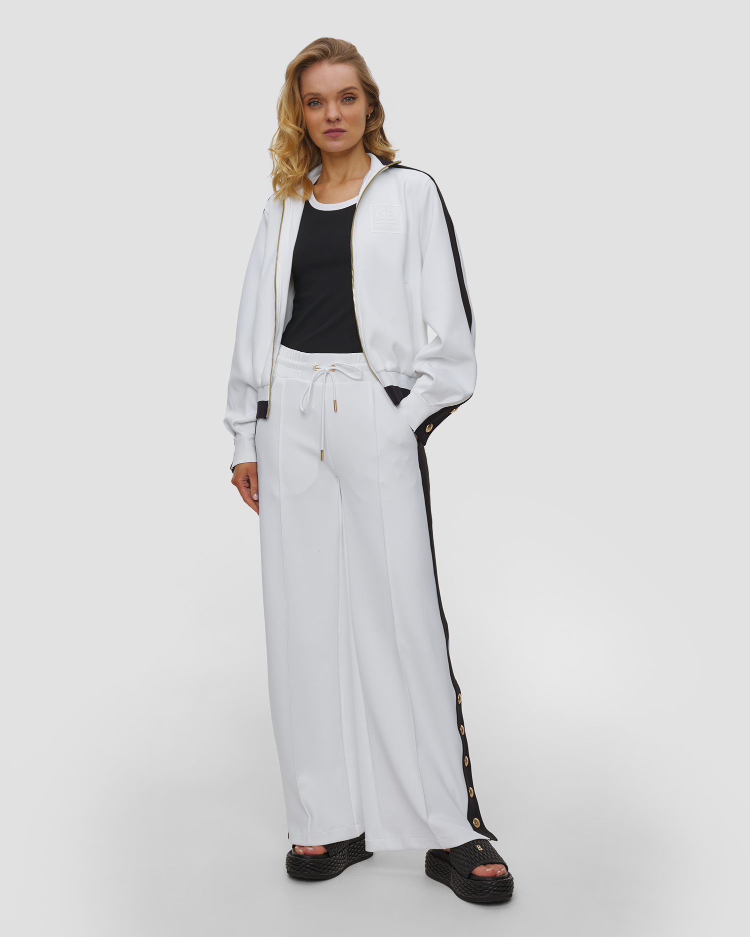 Goldbergh Monaco Damen-Sweatshirt mit Reißverschluss in Weiß