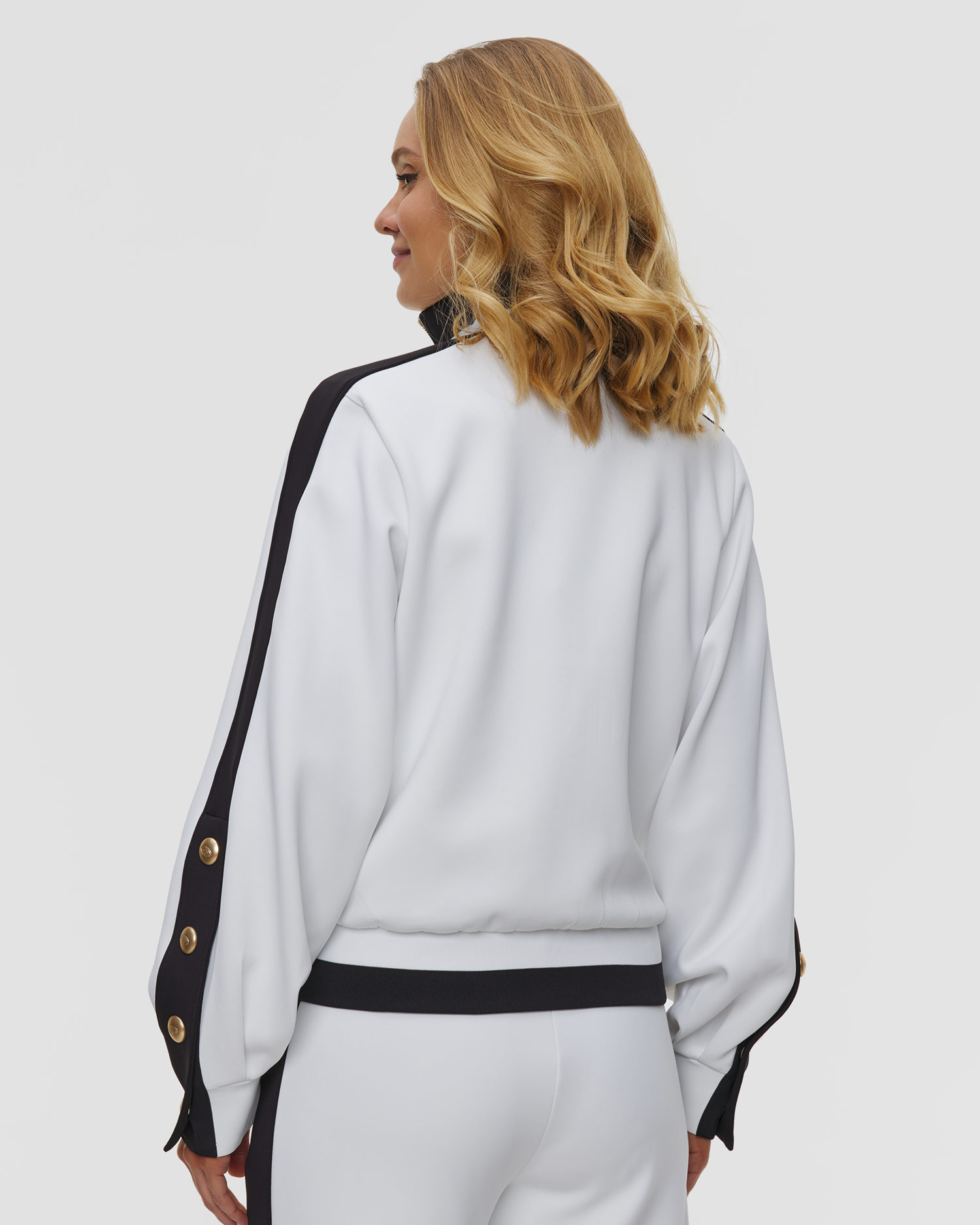 Goldbergh Monaco Damen-Sweatshirt mit Reißverschluss in Weiß