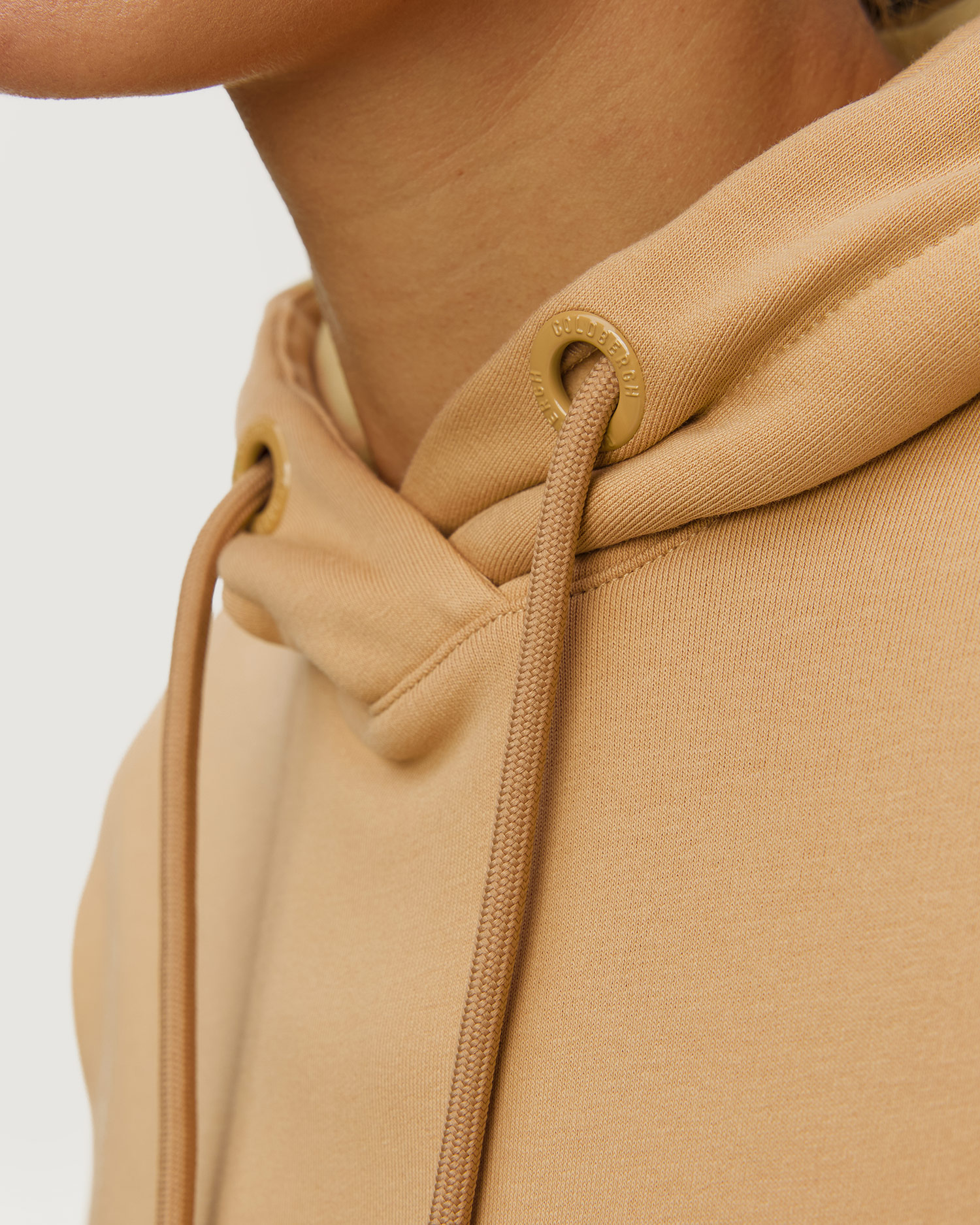 Women's caramel hoodie Goldbergh Giorgia