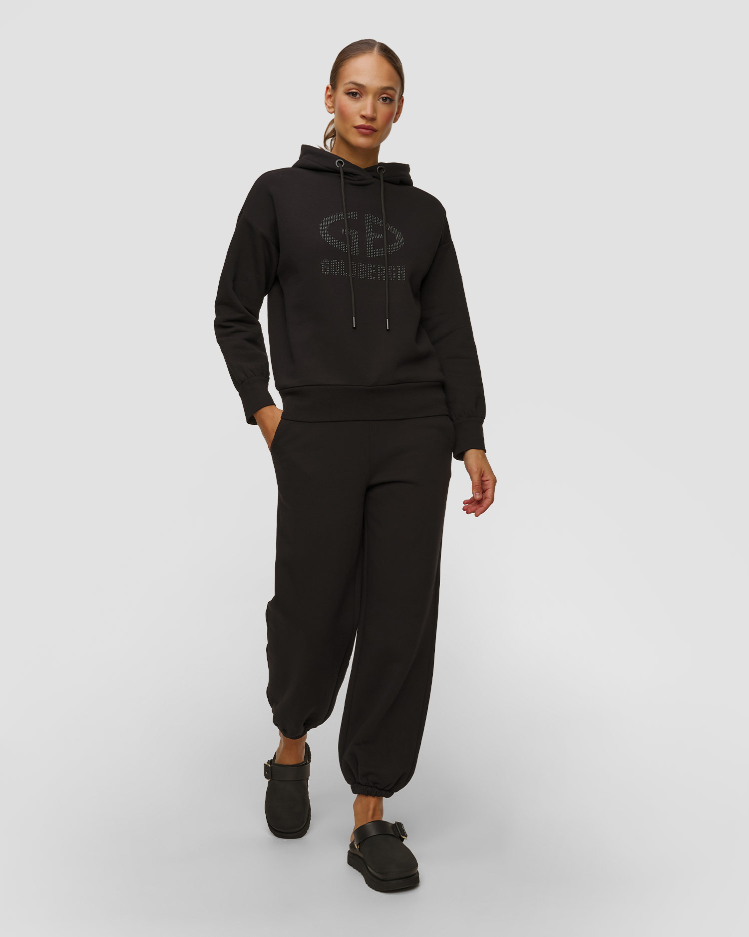 Women's black hoodie Goldbergh Giorgia