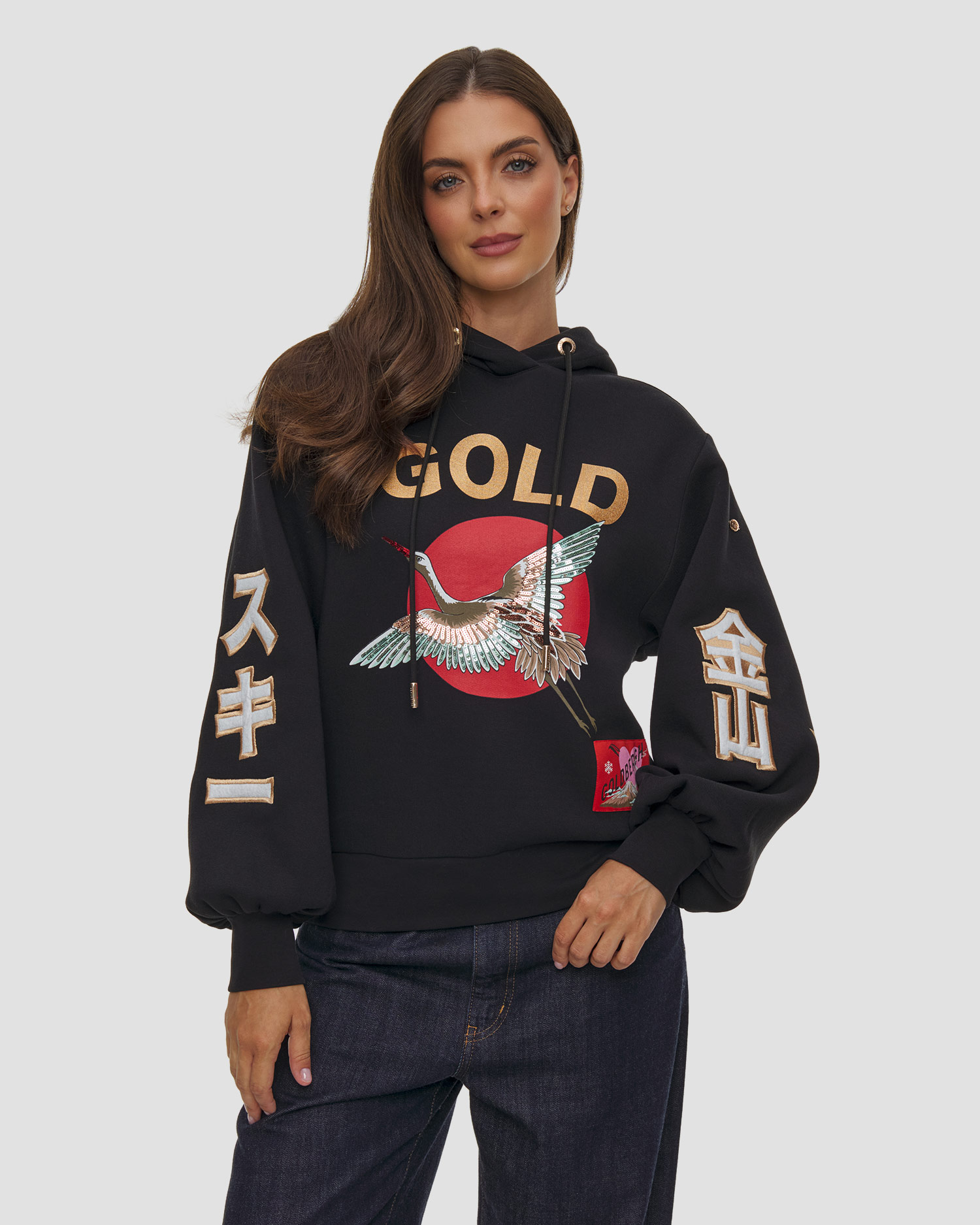 Sweat-shirt à capuche pour femmes Goldbergh TOBU, Couleur: Czarny