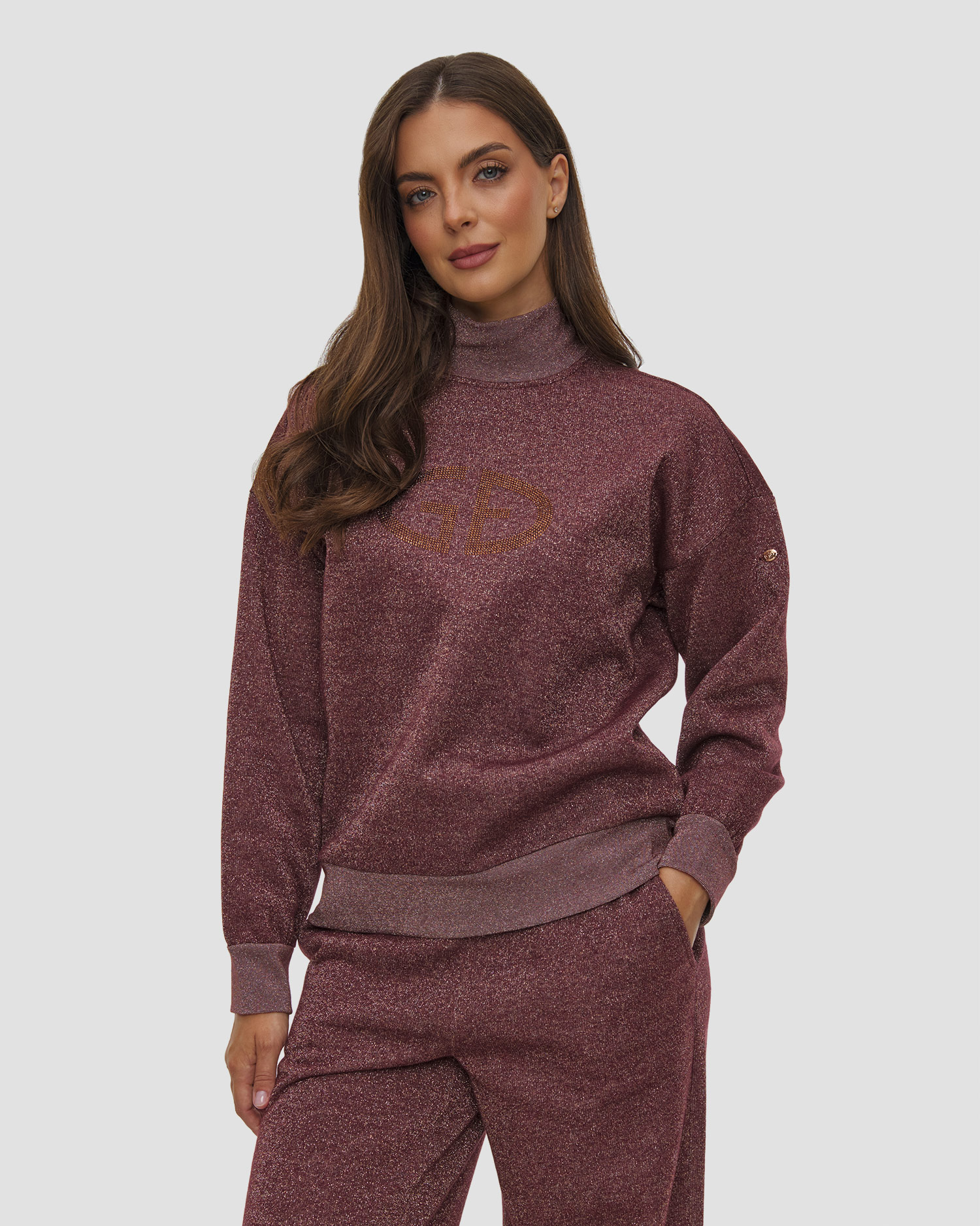 Sweat-shirt pour femmes Goldbergh SIZZLE, Couleur: Brązowy,Różowy