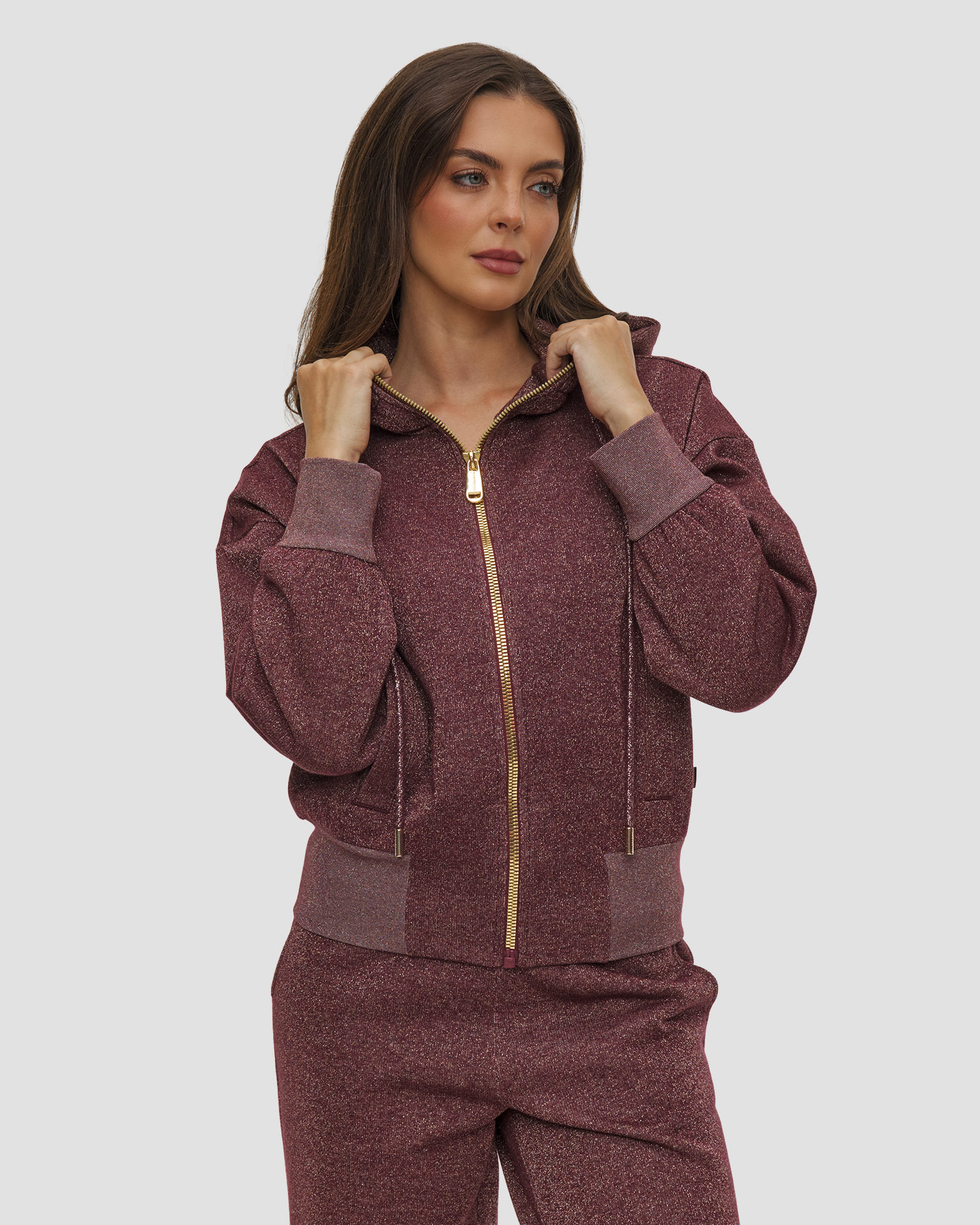 Veste zippée pour femmes Goldbergh ALURA, Couleur: Brązowy,Różowy