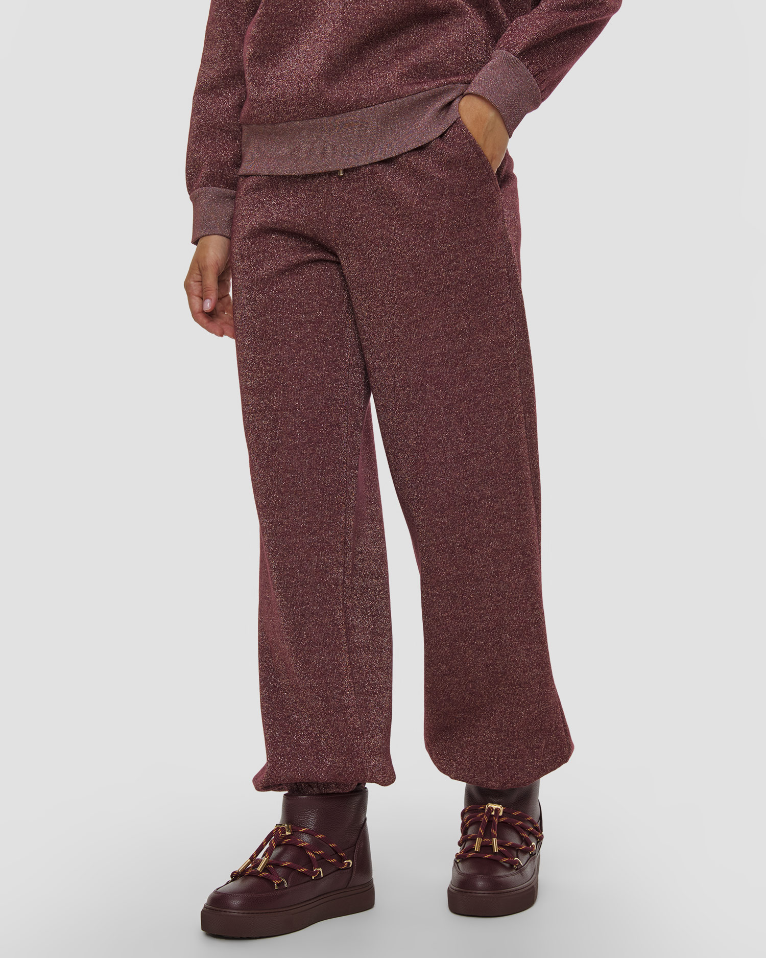 Pantalon de survêtement pour femmes Goldbergh GLIMPSE, Couleur: Brązowy,Różowy