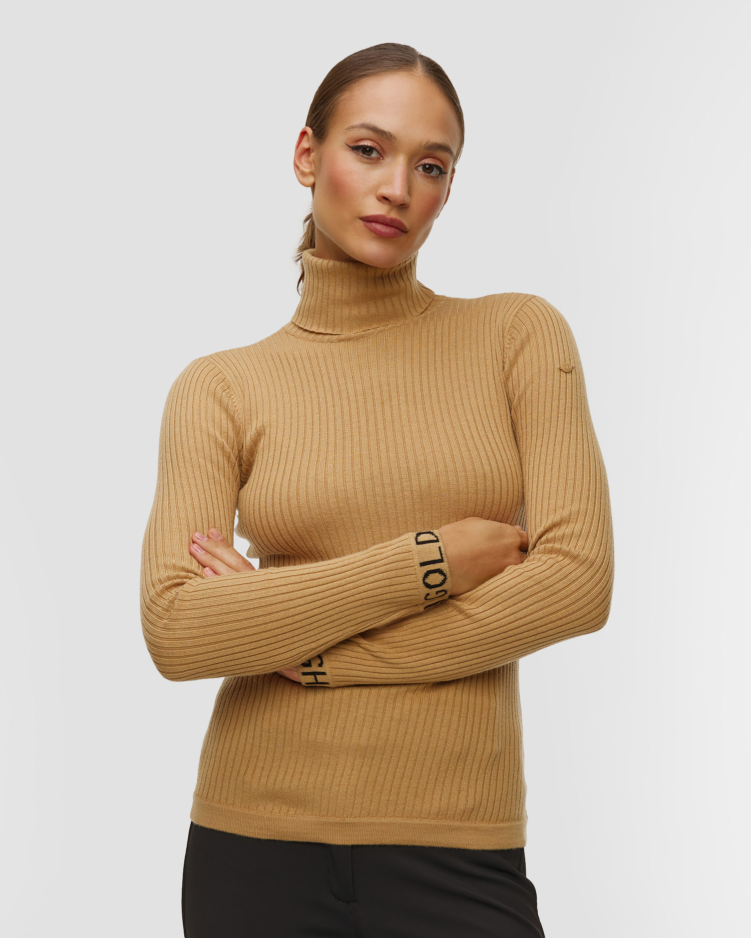 Goldbergh Mira Merinopullover für Damen in Karamellfarbe