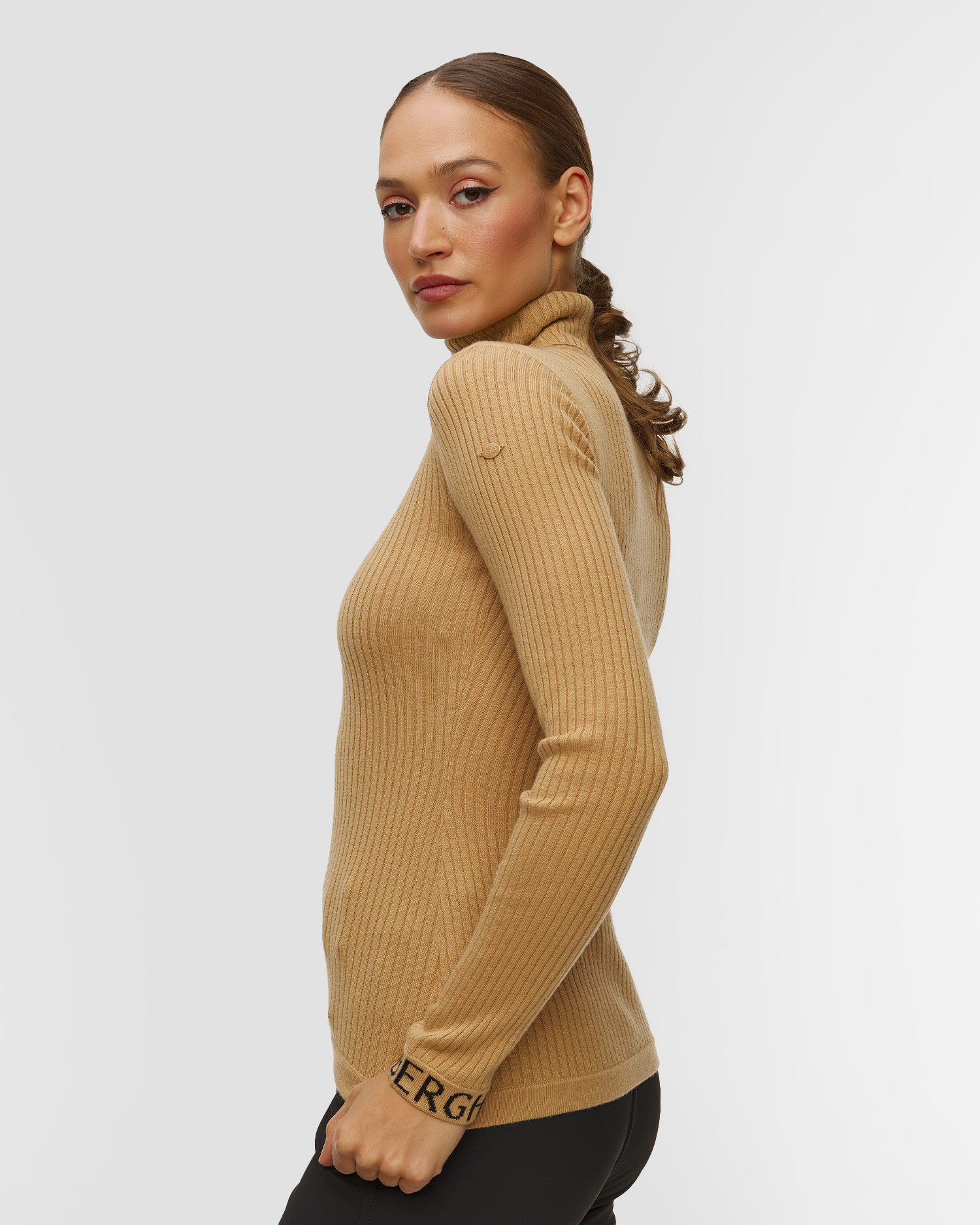 Pull en mérinos caramel pour femmes Goldbergh Mira